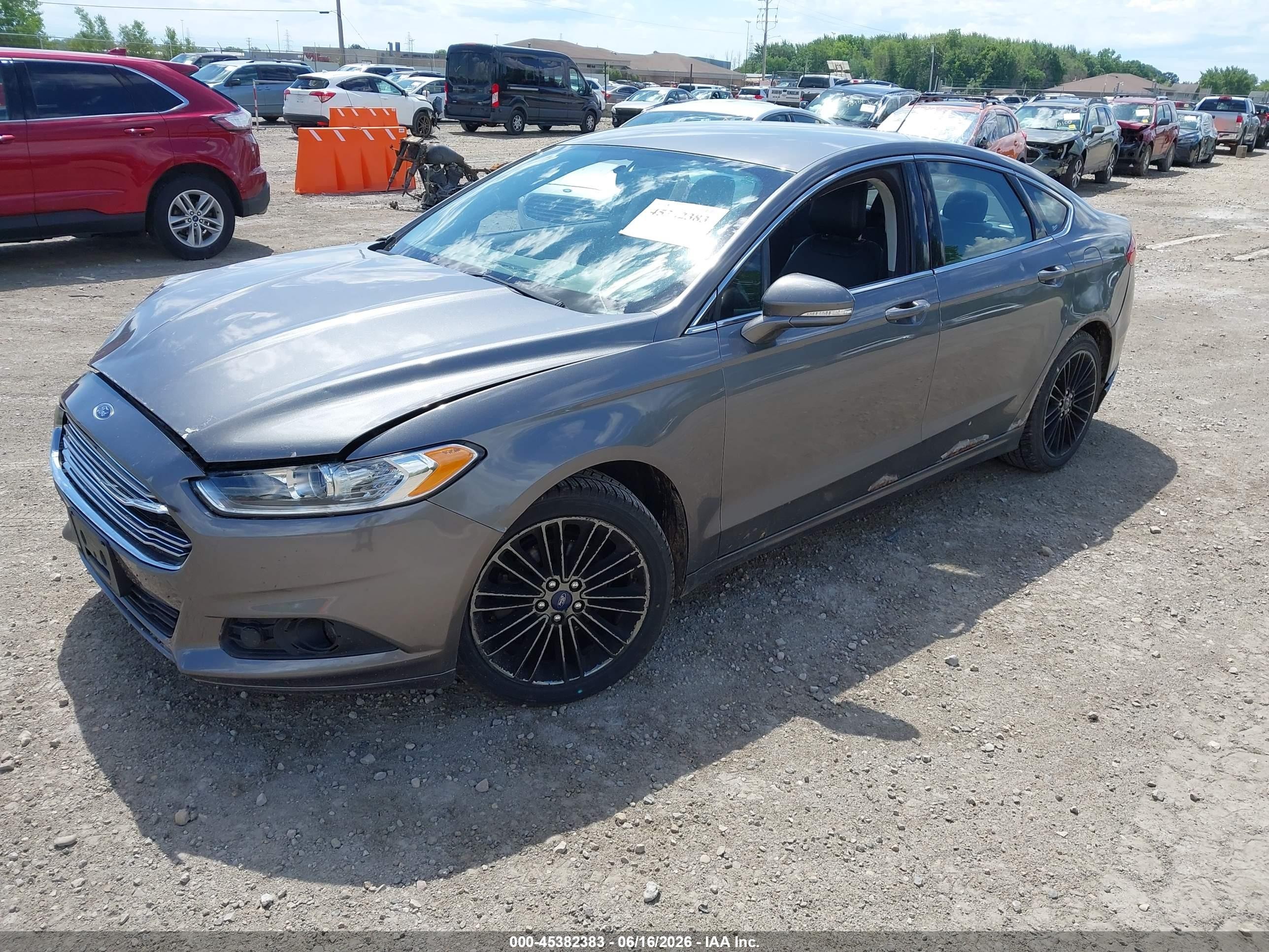 2014 Ford Fusion Se Gray vin: 1FA6P0HD8E5398913