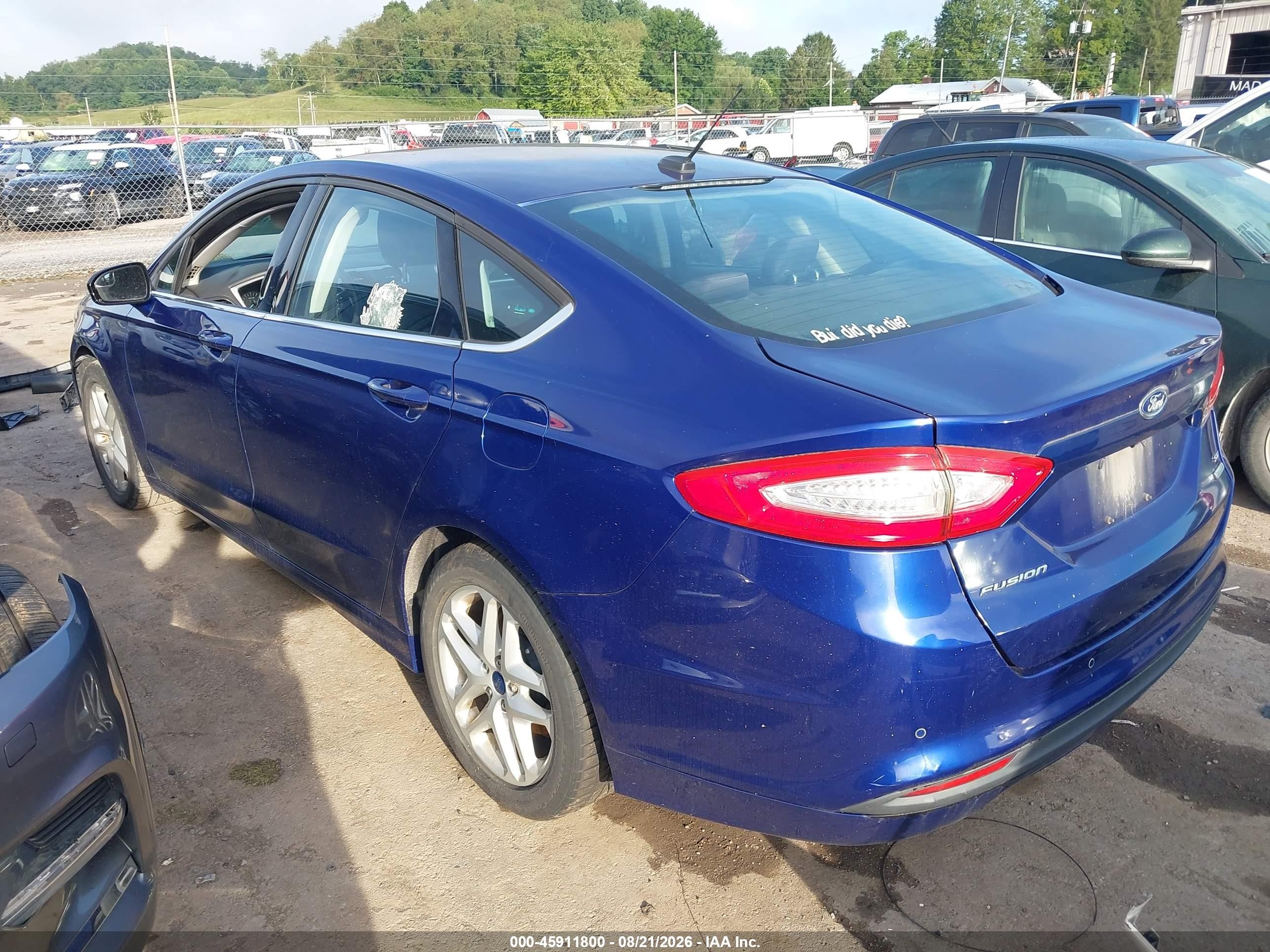 2015 Ford Fusion Se Синий vin: 1FA6P0HD8F5108672