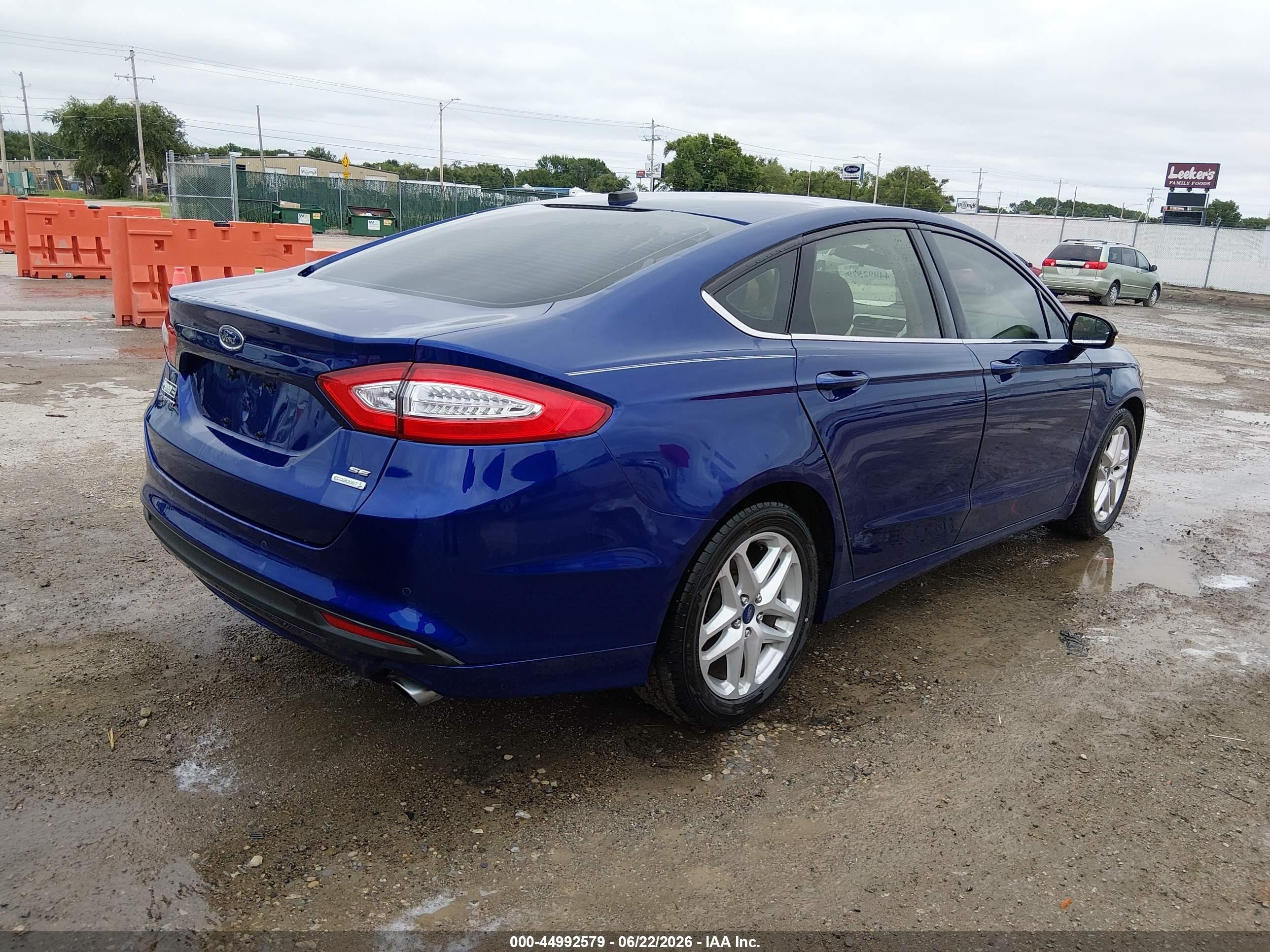 2015 Ford Fusion Se Blue vin: 1FA6P0HD8F5117677