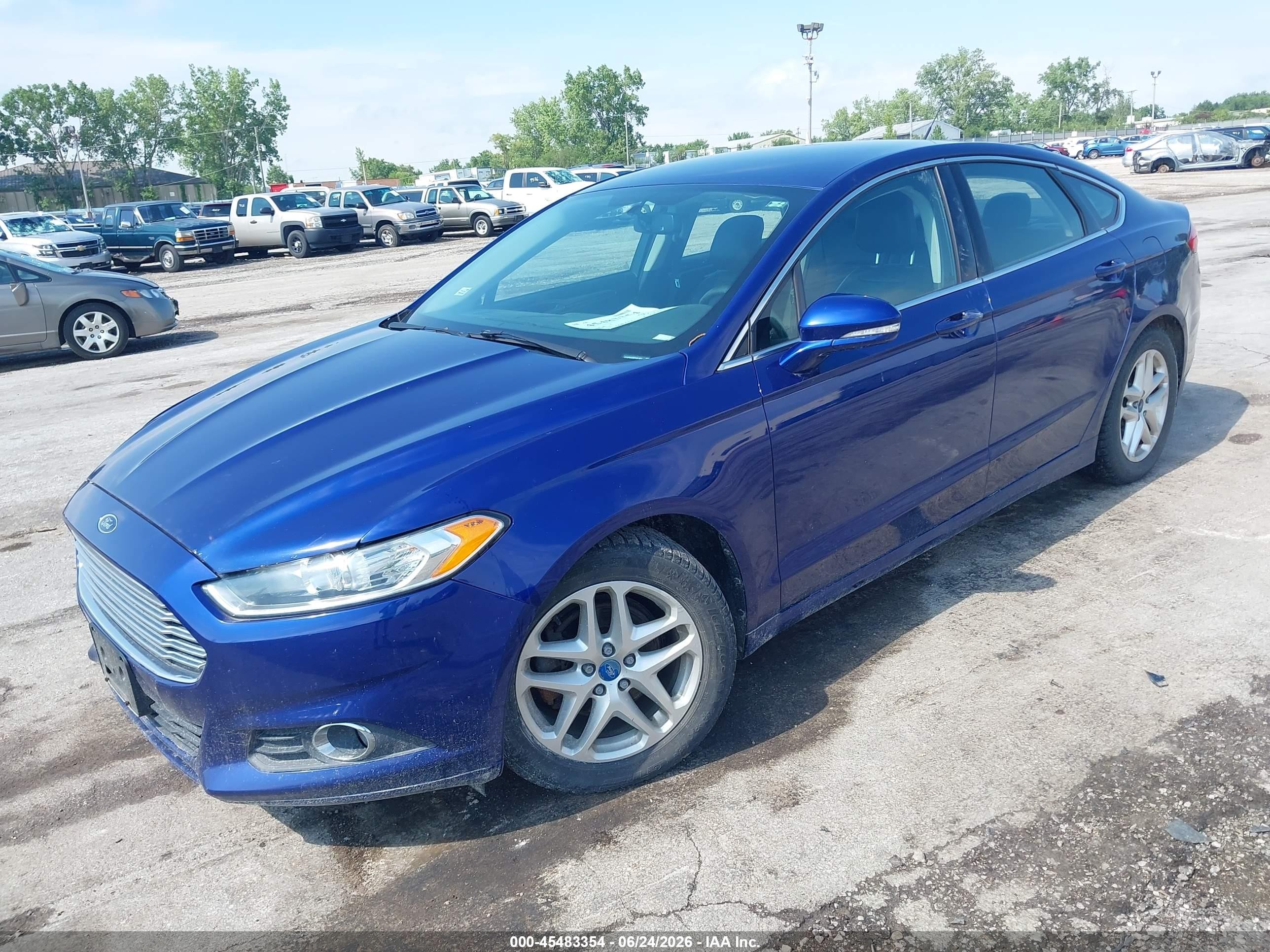 2014 Ford Fusion Se Синий vin: 1FA6P0HD9E5361031