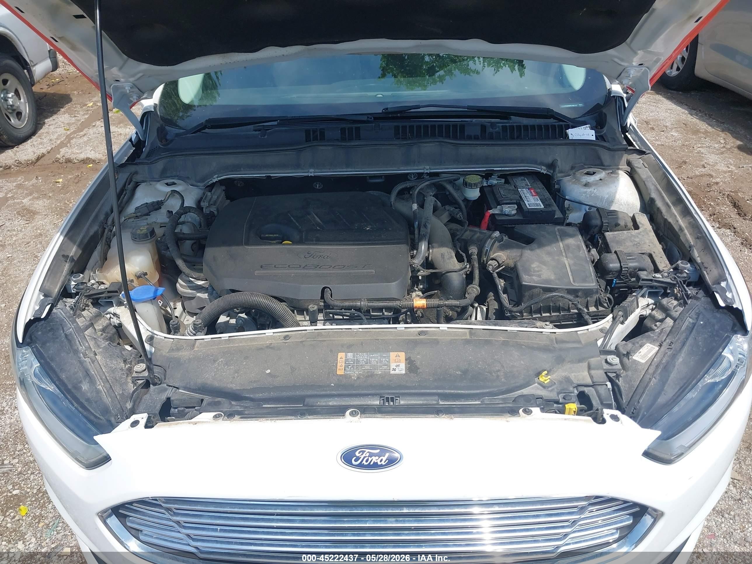 2015 Ford Fusion Se White vin: 1FA6P0HD9F5106140
