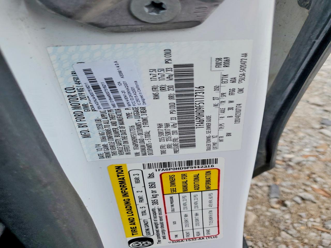 2015 Ford Fusion Se White vin: 1FA6P0HD9F5117316