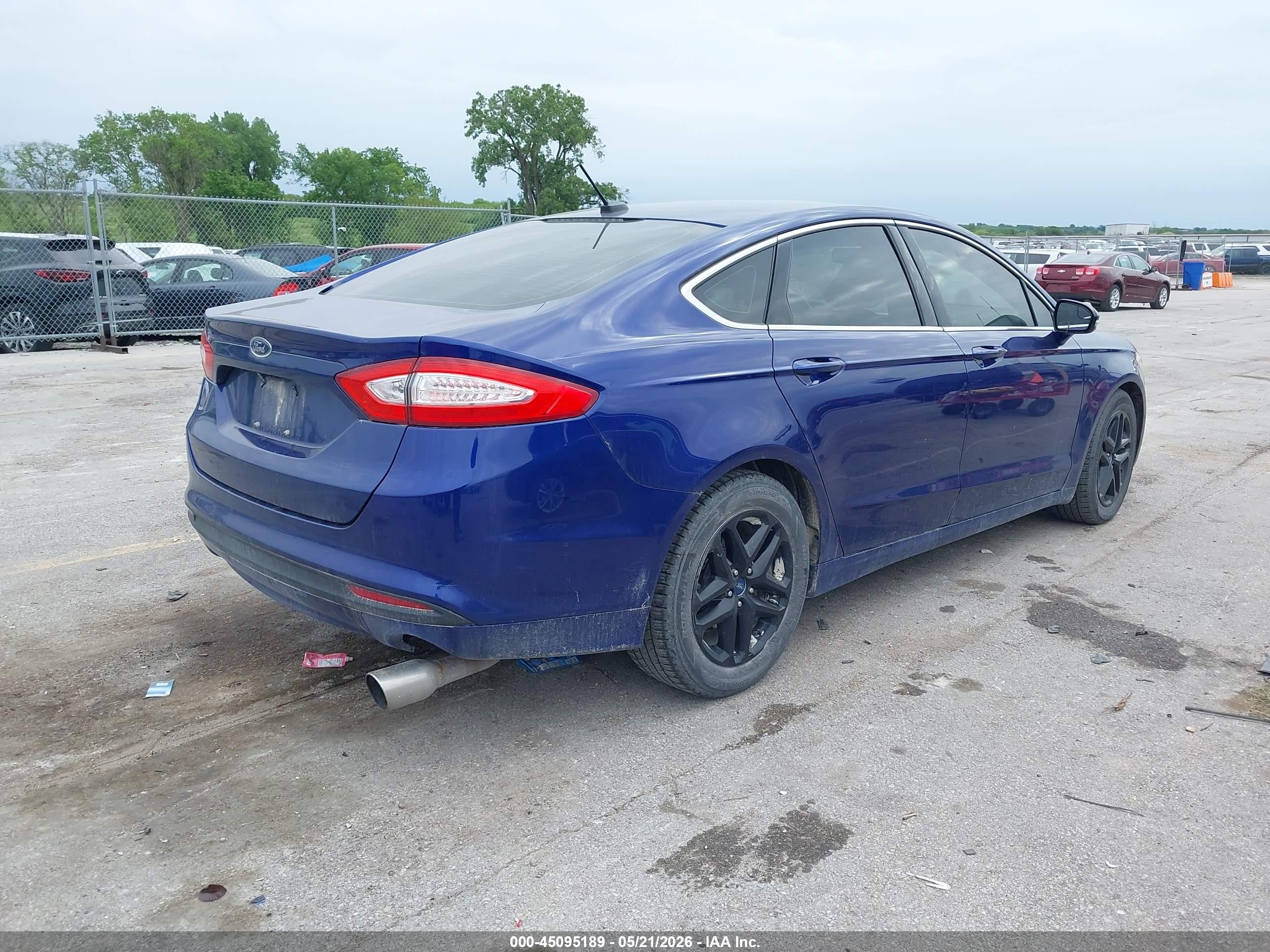 2015 Ford Fusion Se Blue vin: 1FA6P0HD9F5125545
