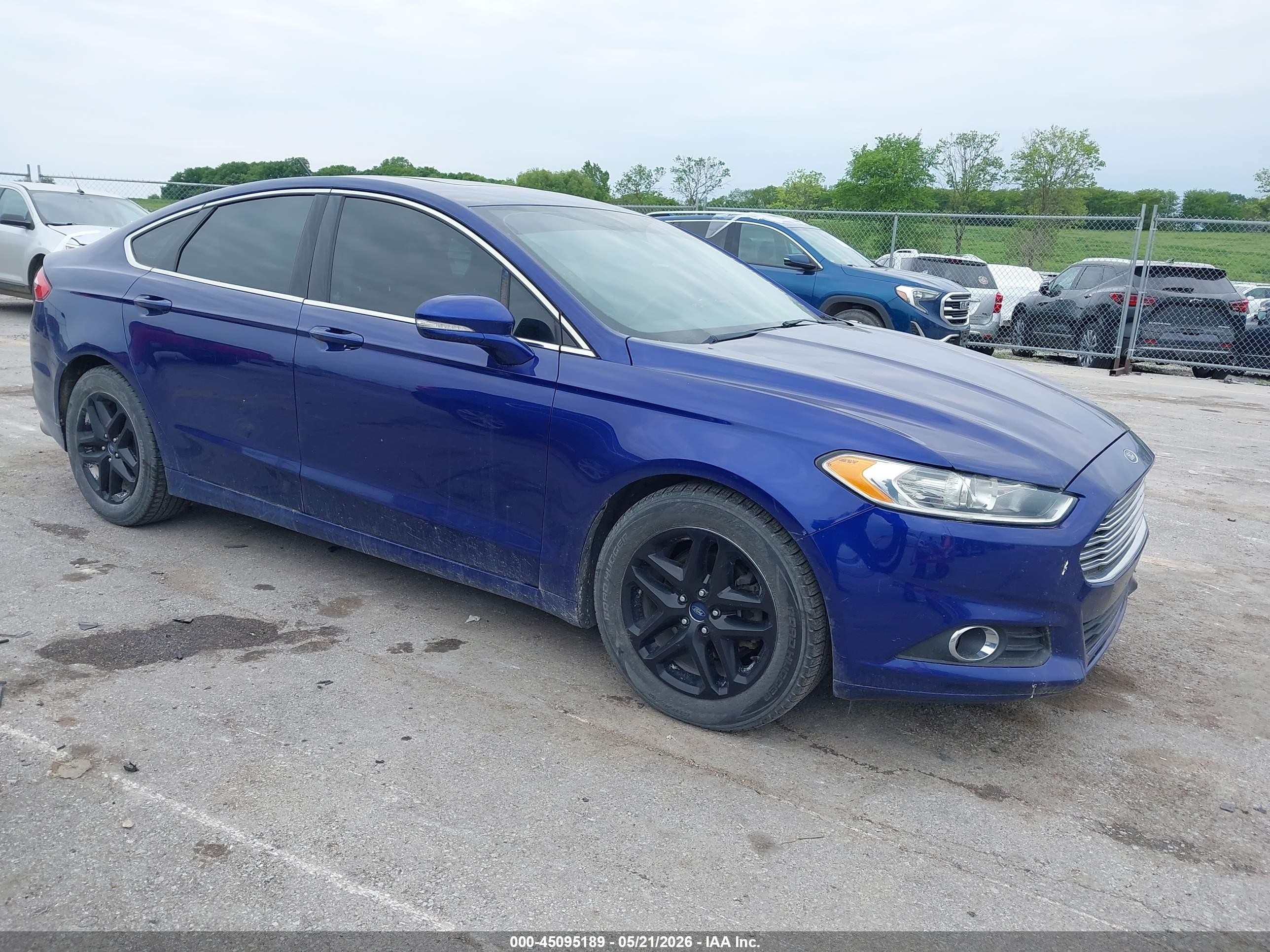 2015 Ford Fusion Se Blue vin: 1FA6P0HD9F5125545