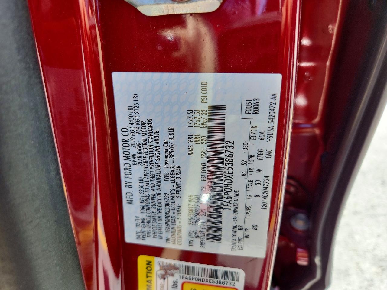 2014 Ford Fusion Se Red vin: 1FA6P0HDXE5386732