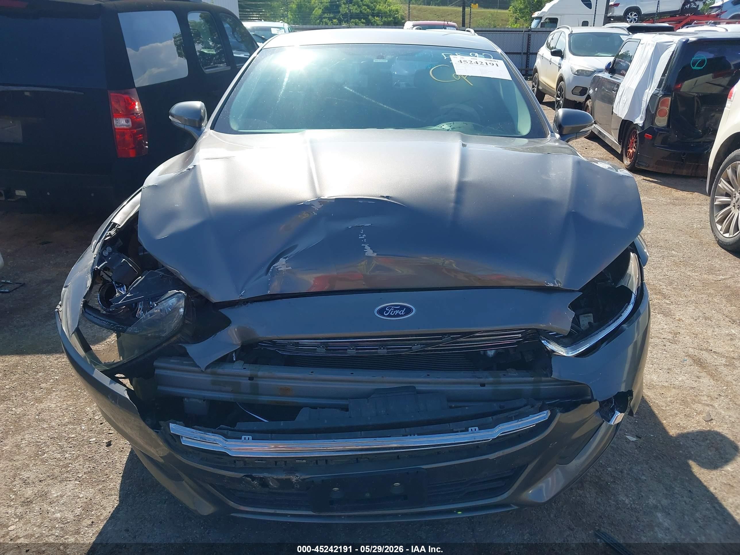 2014 Ford Fusion Se Gray vin: 1FA6P0HDXE5395592