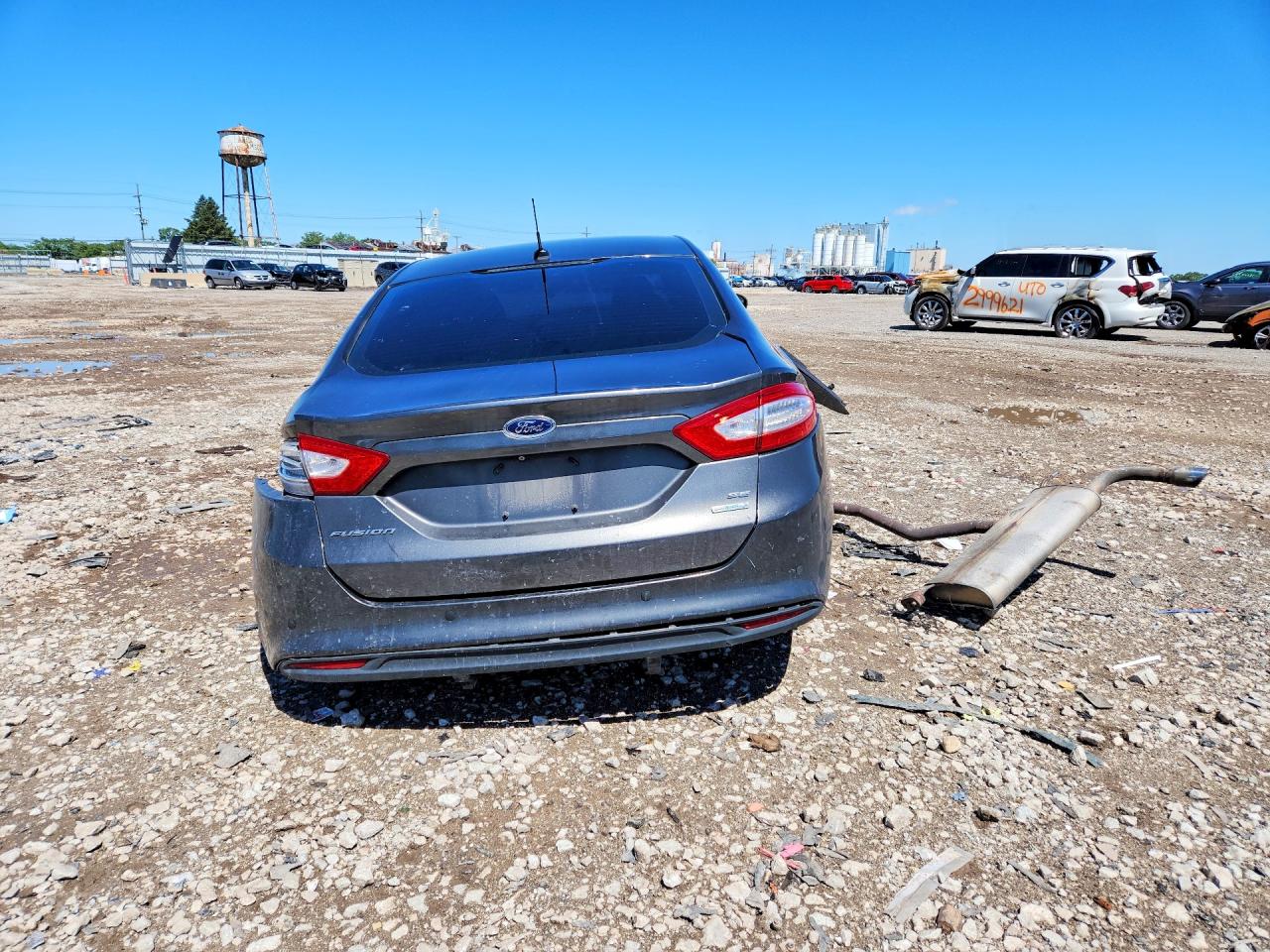2015 Ford Fusion Se Gray vin: 1FA6P0HDXF5109368