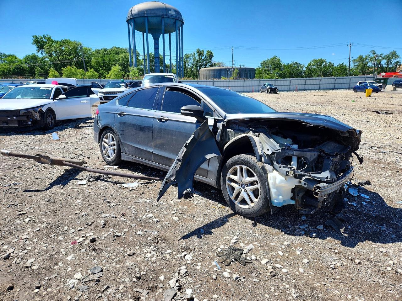 2015 Ford Fusion Se Gray vin: 1FA6P0HDXF5109368