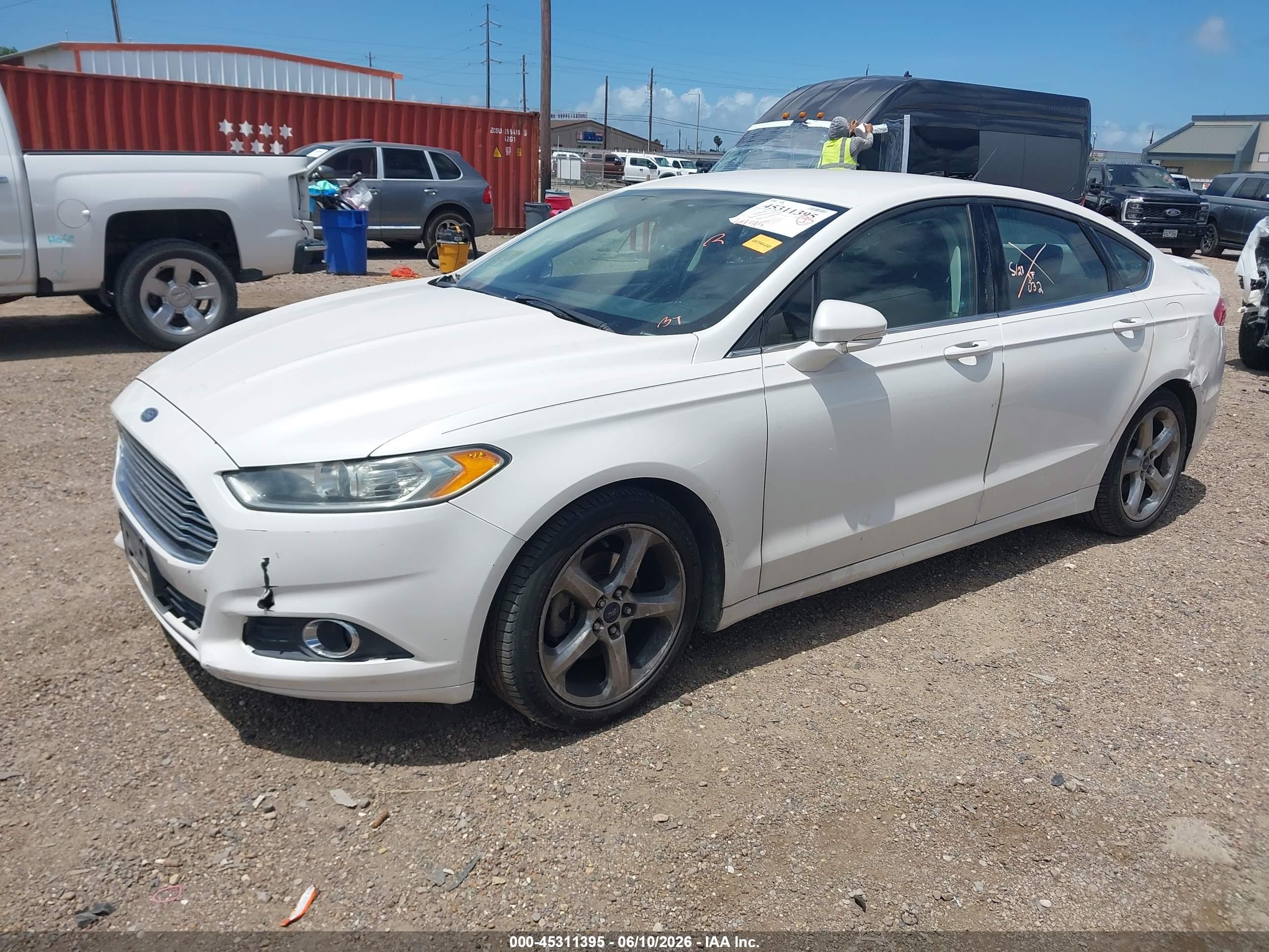 2015 Ford Fusion Se White vin: 1FA6P0HDXF5114022