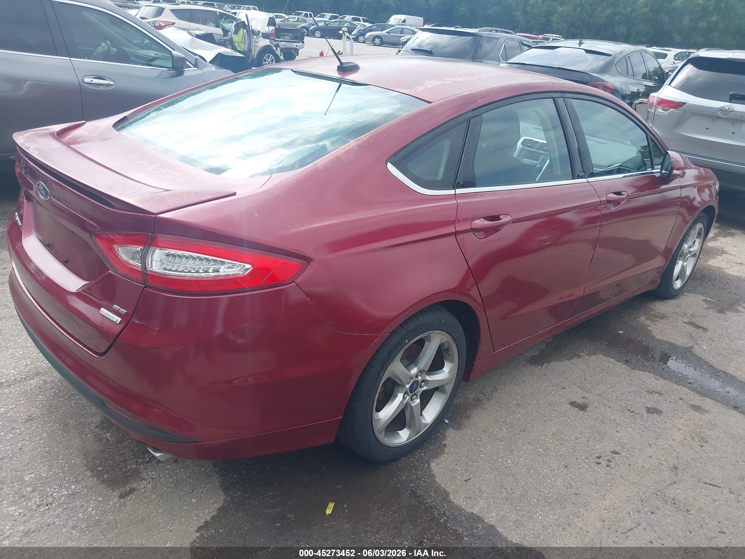 2015 Ford Fusion Se Red vin: 1FA6P0HDXF5125103
