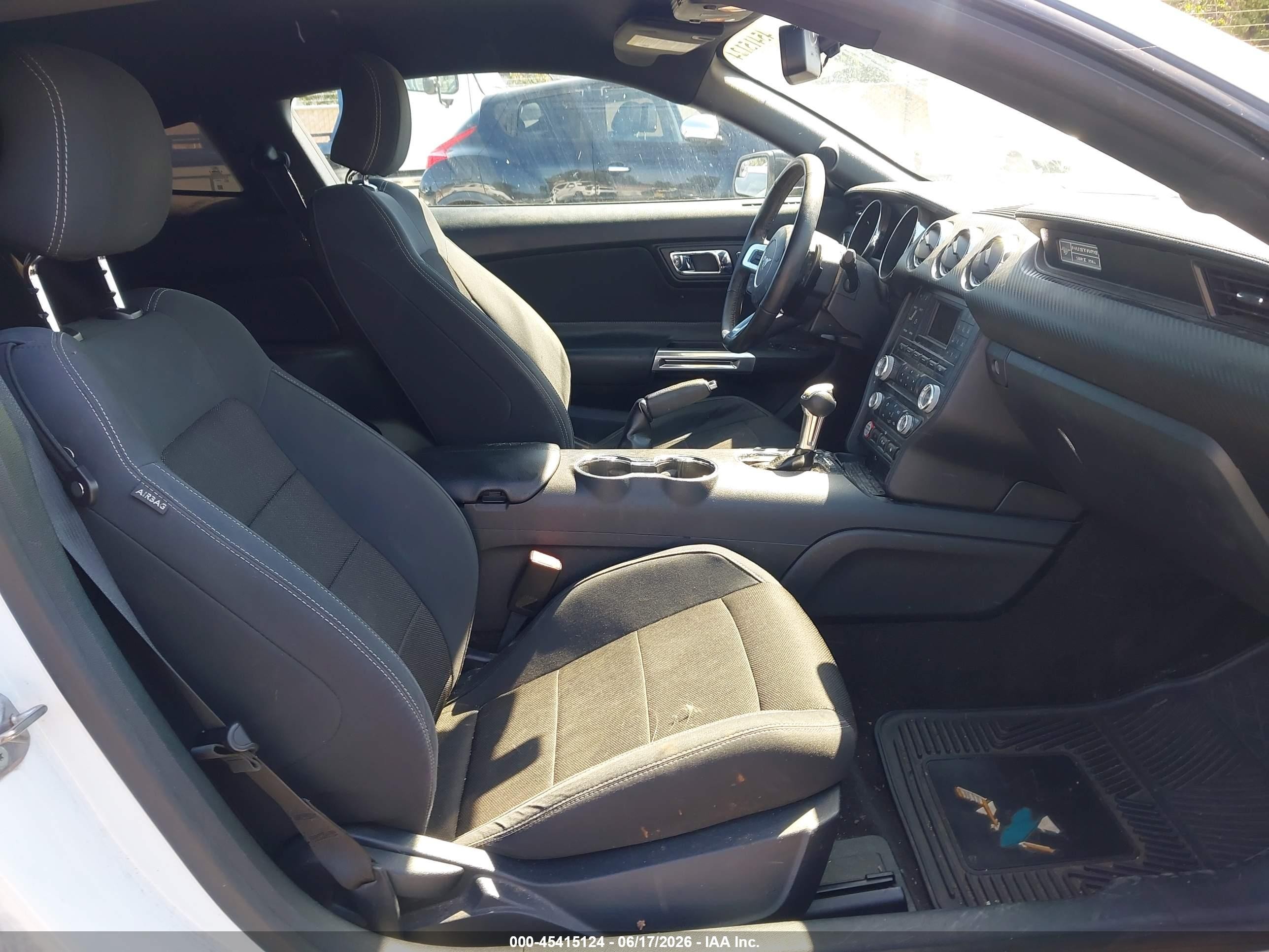 2015 Ford Mustang V6 White vin: 1FA6P8AM0F5364166