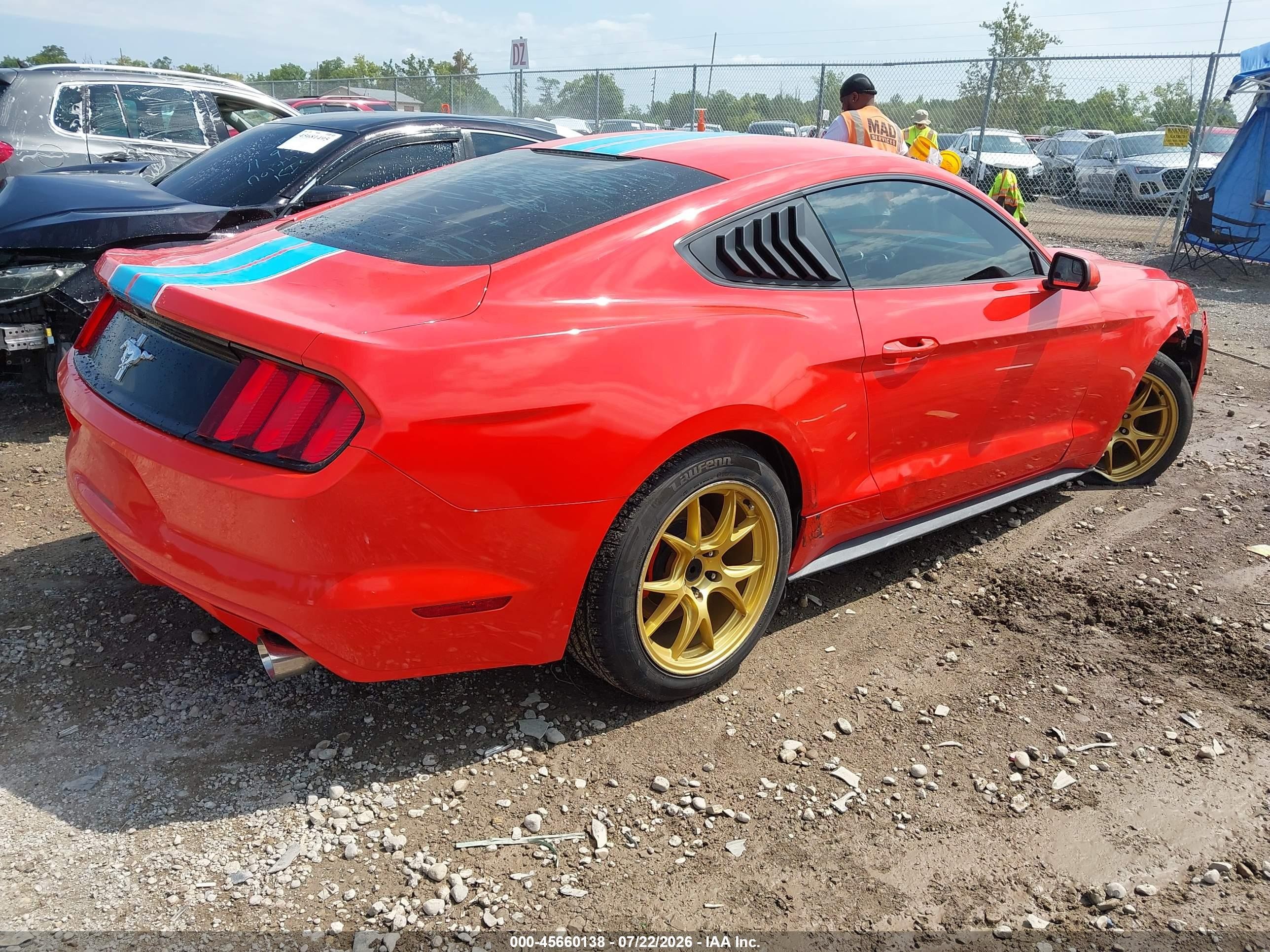 2015 Ford Mustang V6 Orange vin: 1FA6P8AM1F5374995