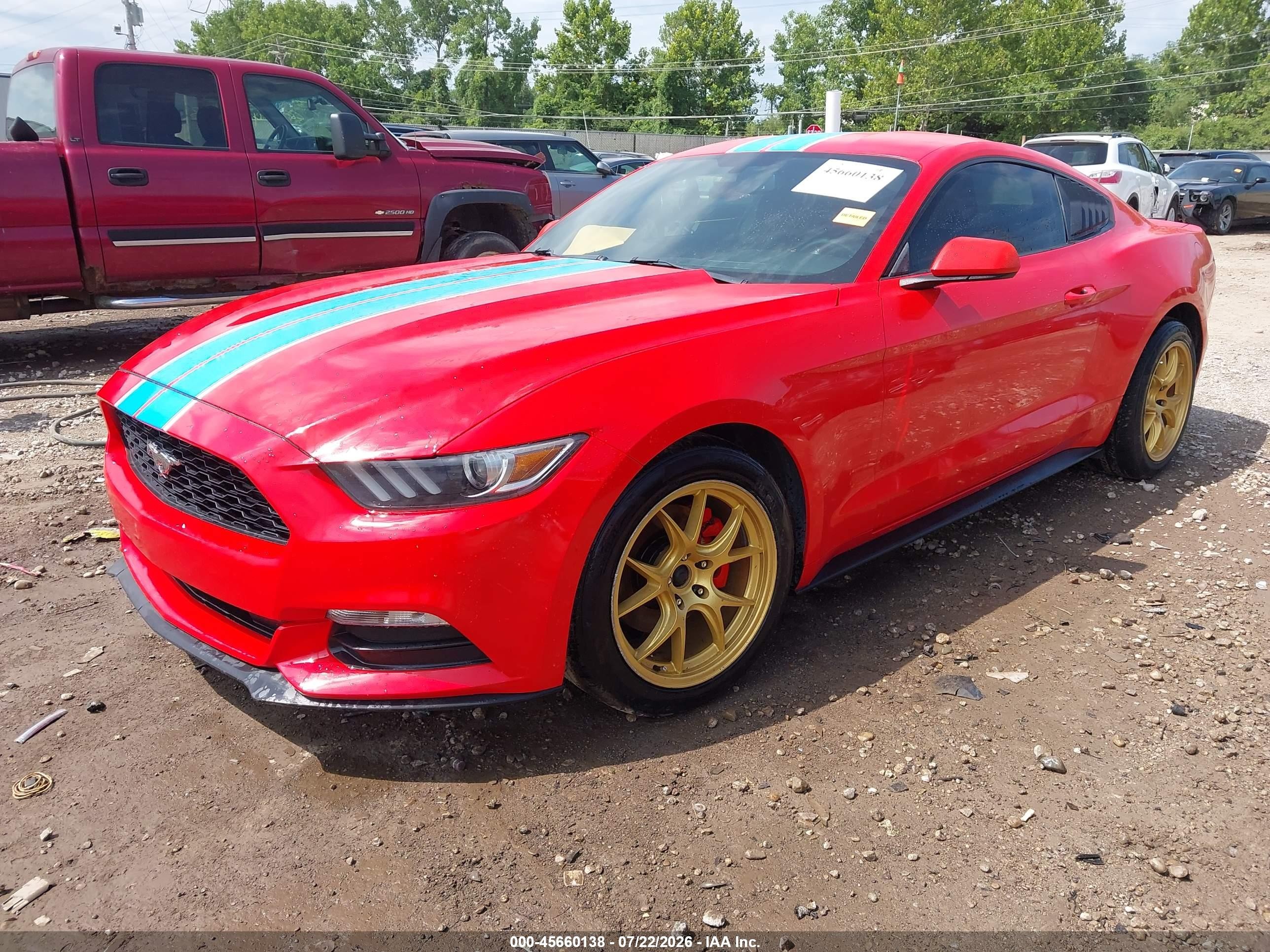 2015 Ford Mustang V6 Orange vin: 1FA6P8AM1F5374995