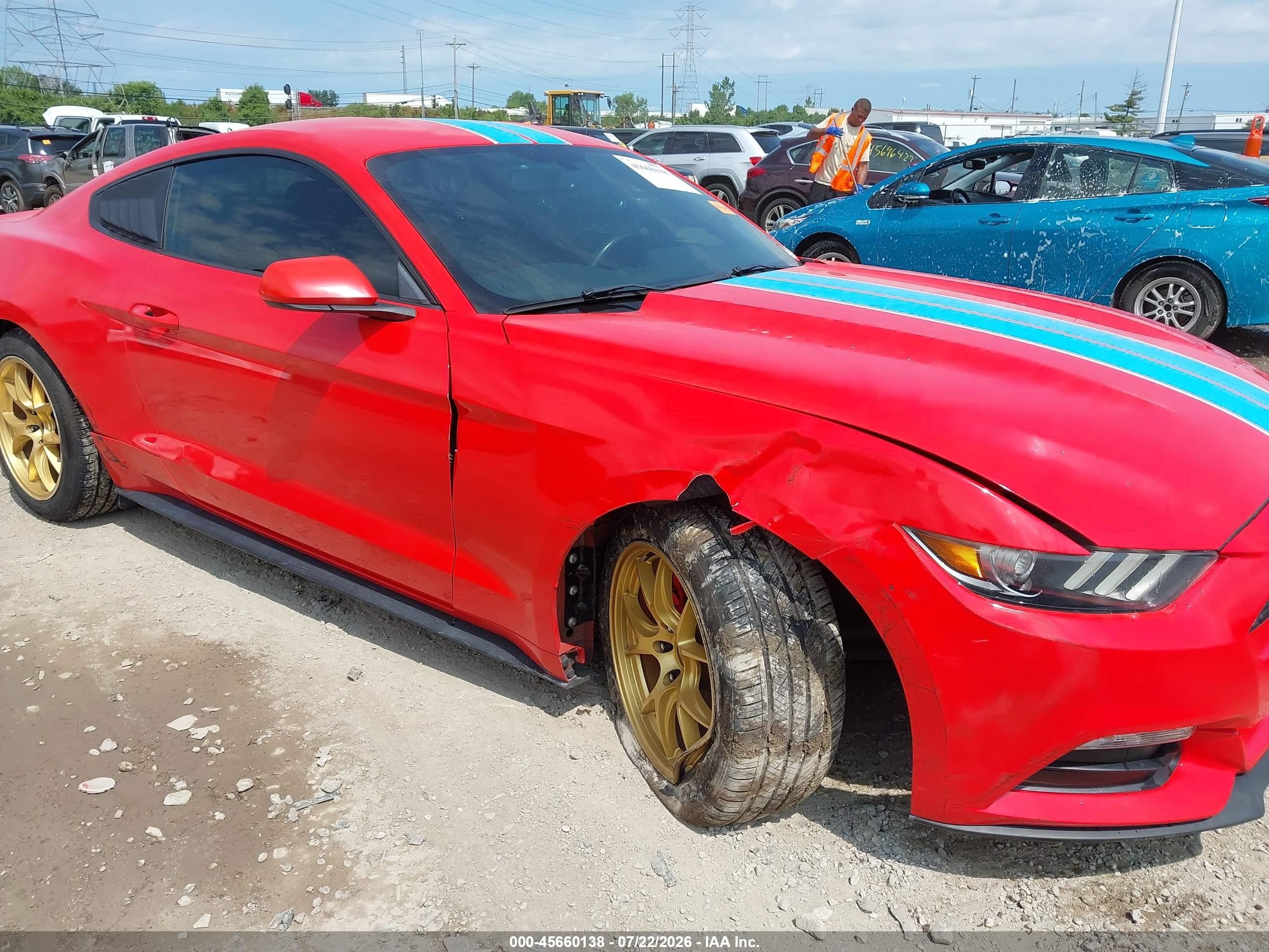 2015 Ford Mustang V6 Orange vin: 1FA6P8AM1F5374995