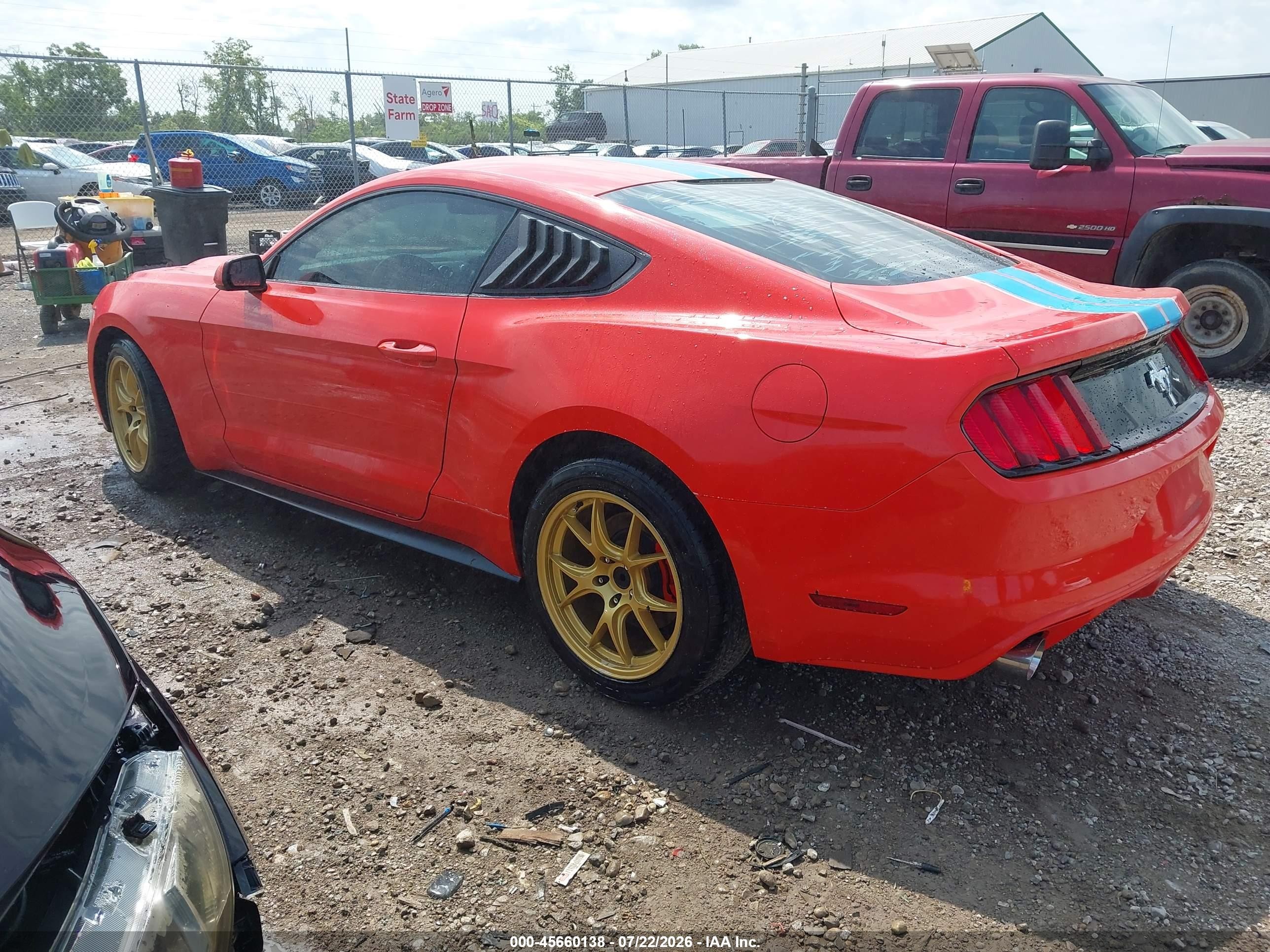 2015 Ford Mustang V6 Orange vin: 1FA6P8AM1F5374995