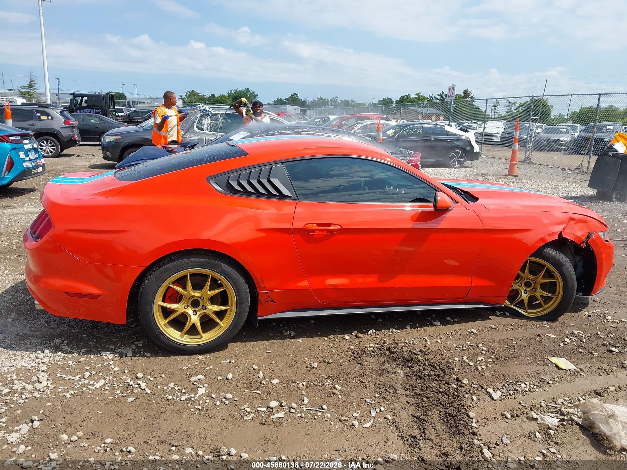 2015 Ford Mustang V6 Orange vin: 1FA6P8AM1F5374995