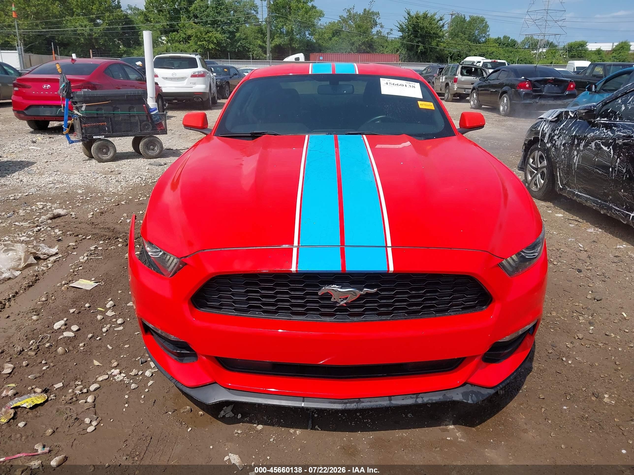 2015 Ford Mustang V6 Orange vin: 1FA6P8AM1F5374995