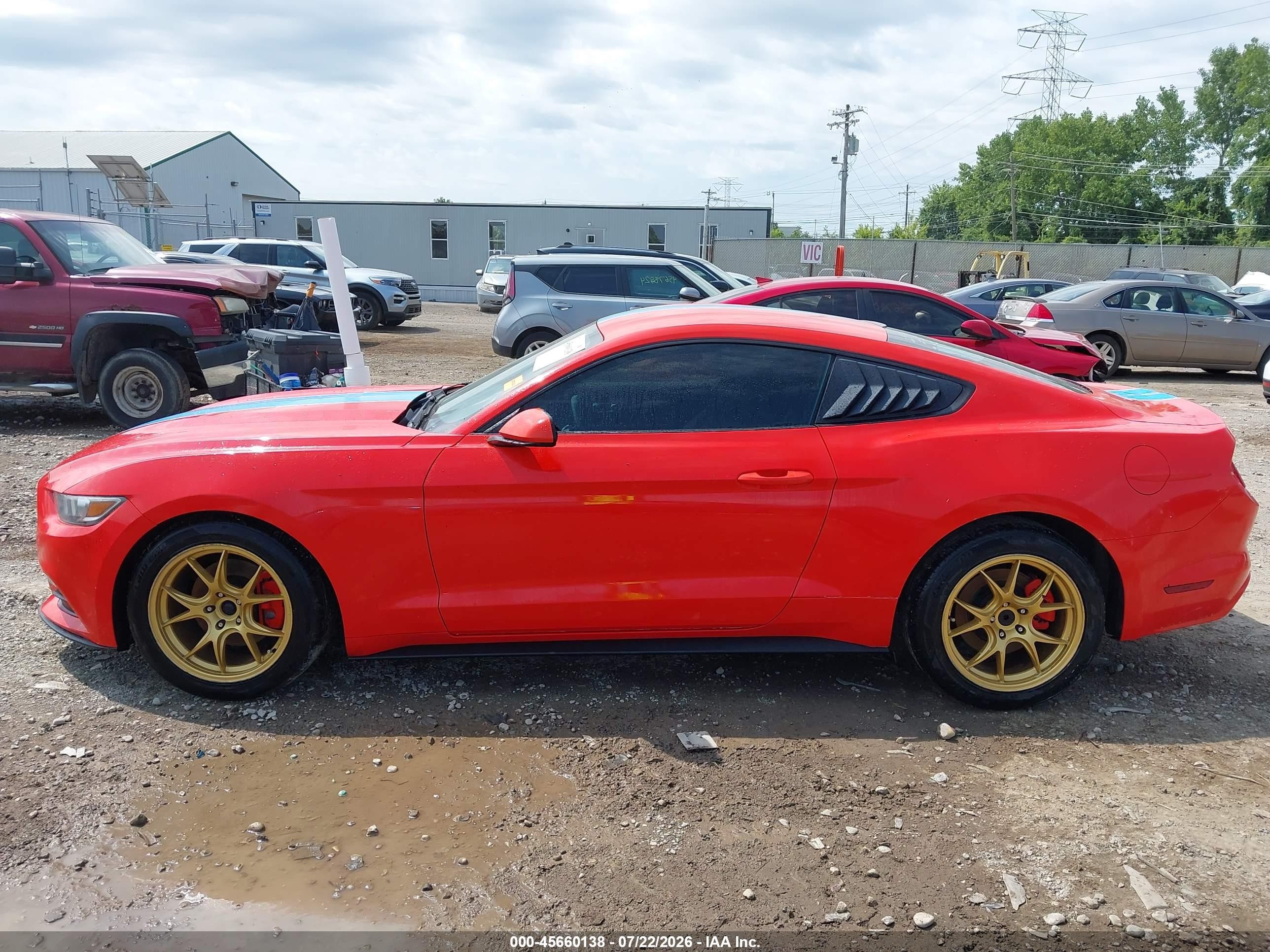 2015 Ford Mustang V6 Orange vin: 1FA6P8AM1F5374995