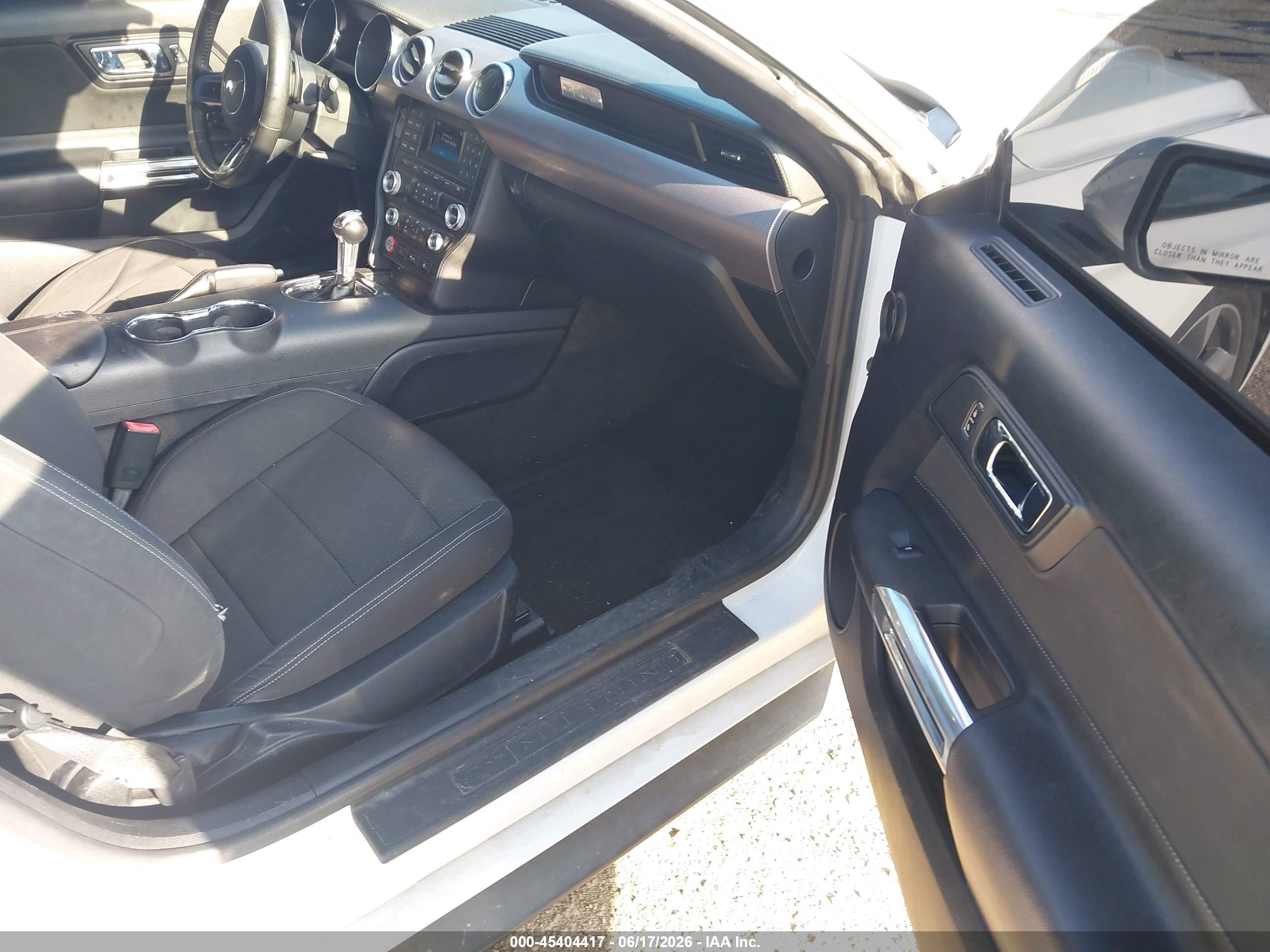 2015 Ford Mustang V6 White vin: 1FA6P8AM1F5375967