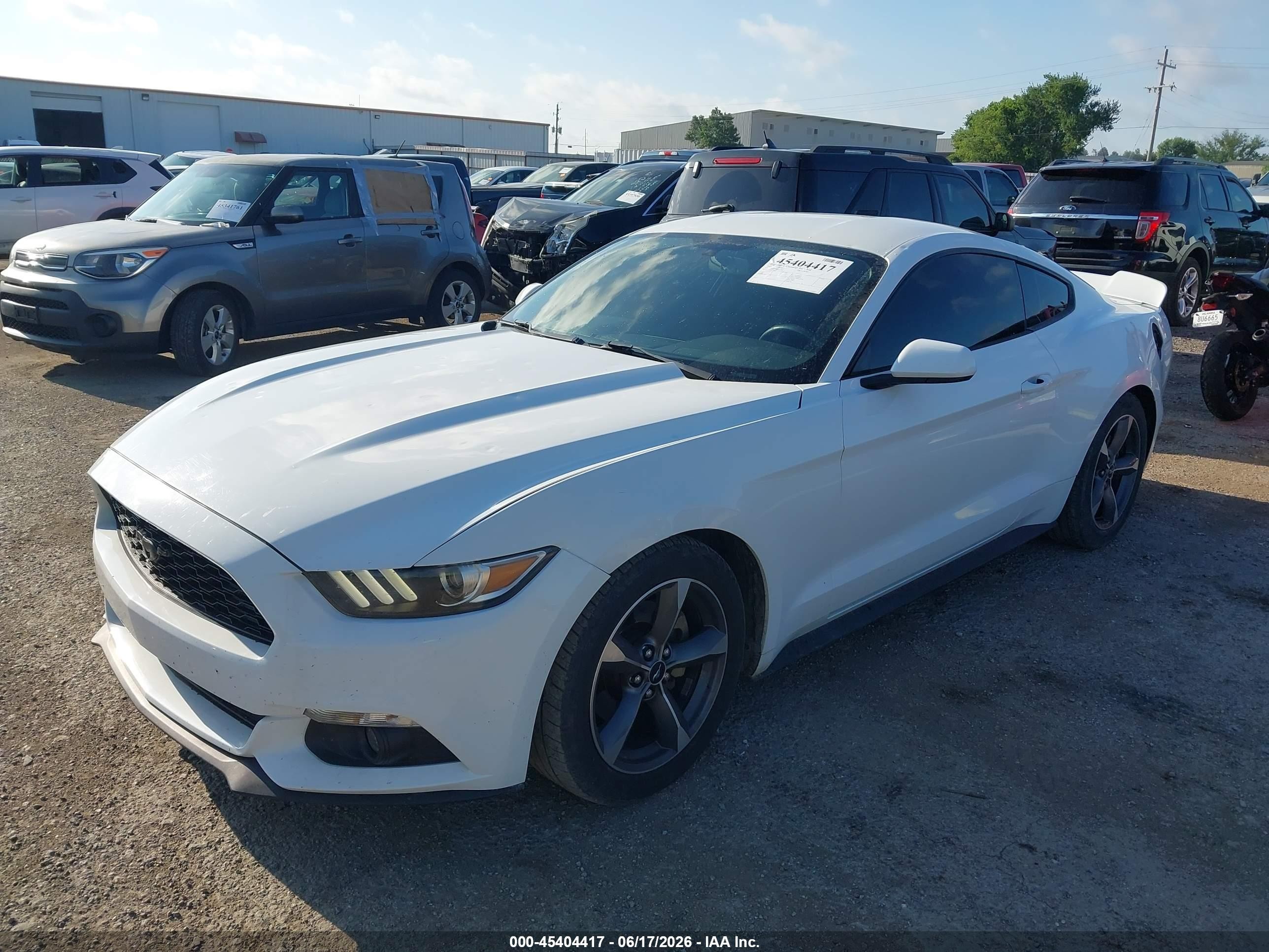 2015 Ford Mustang V6 White vin: 1FA6P8AM1F5375967
