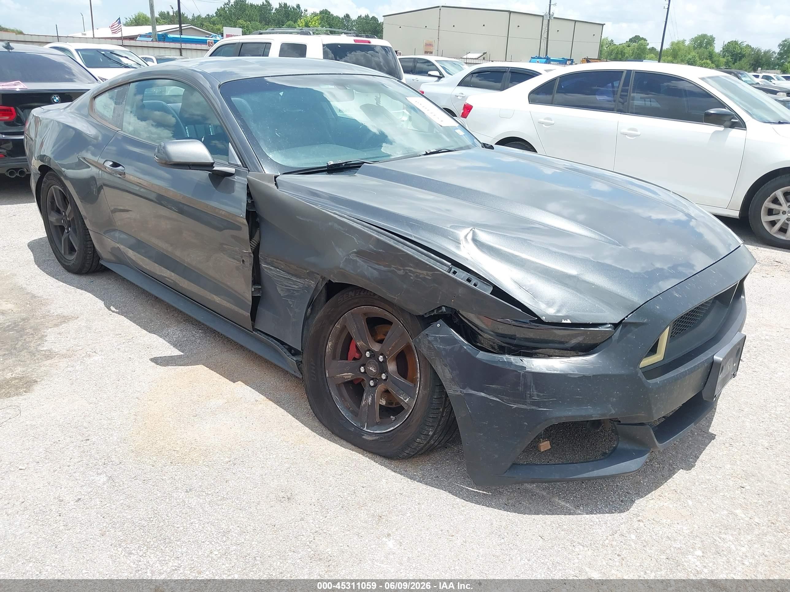 2015 Ford Mustang V6 Gray vin: 1FA6P8AM1F5399752