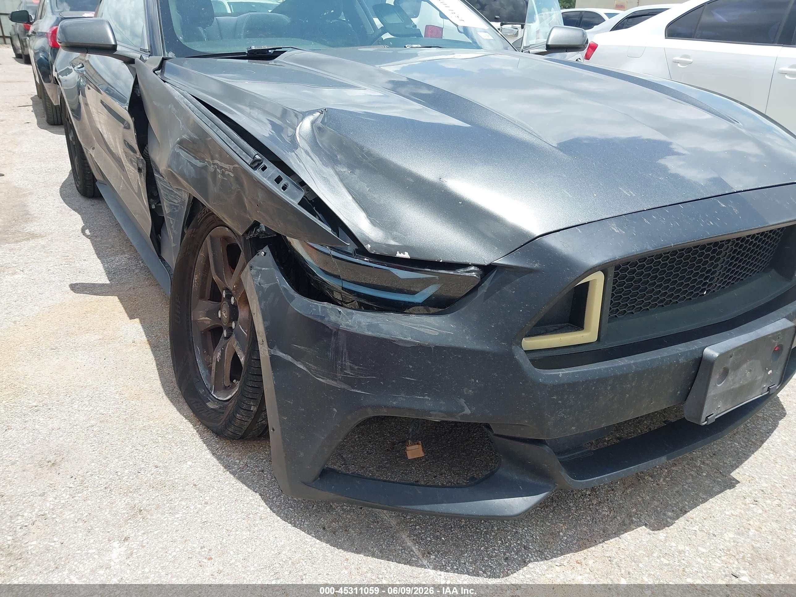 2015 Ford Mustang V6 Gray vin: 1FA6P8AM1F5399752