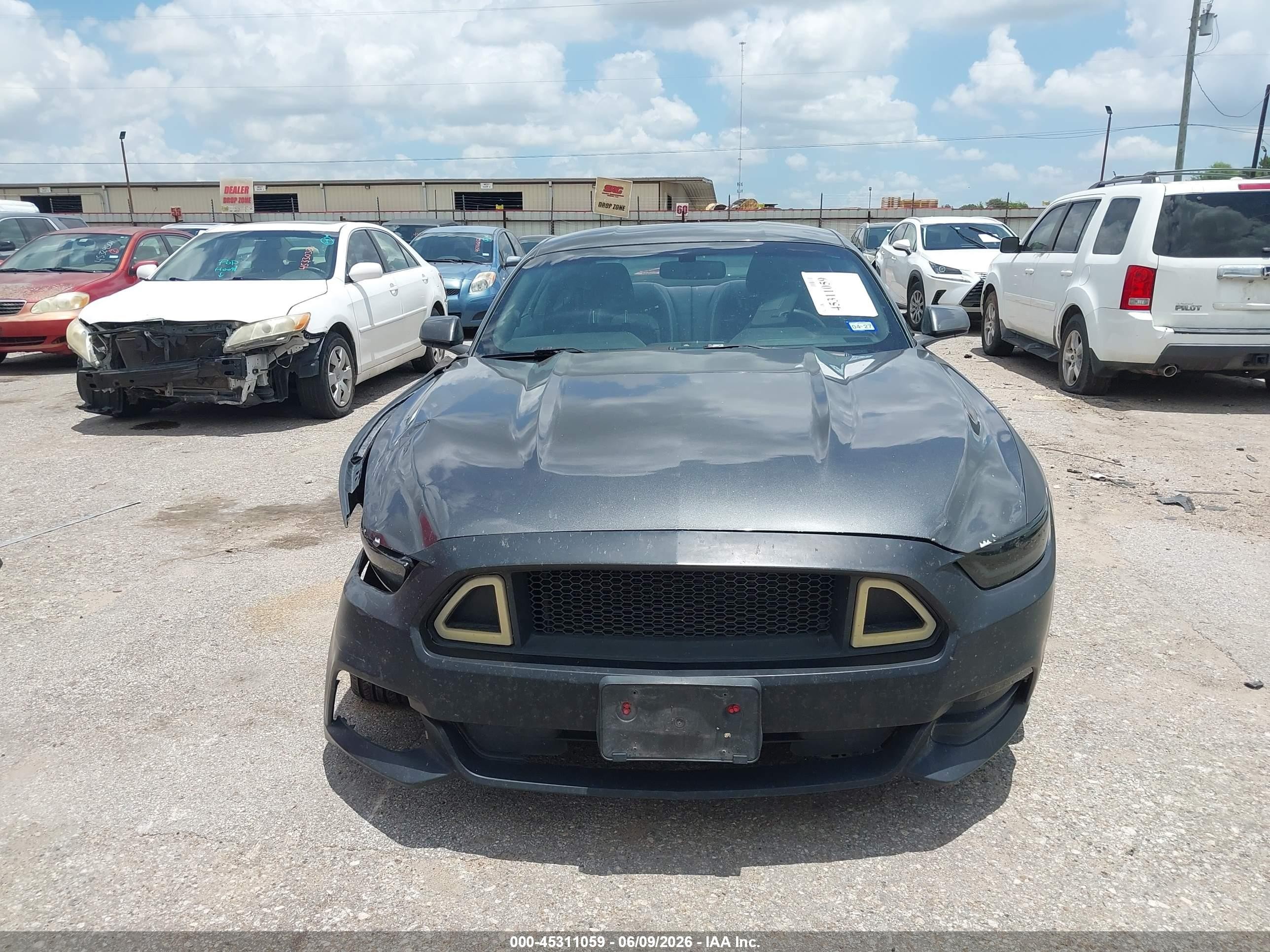 2015 Ford Mustang V6 Gray vin: 1FA6P8AM1F5399752