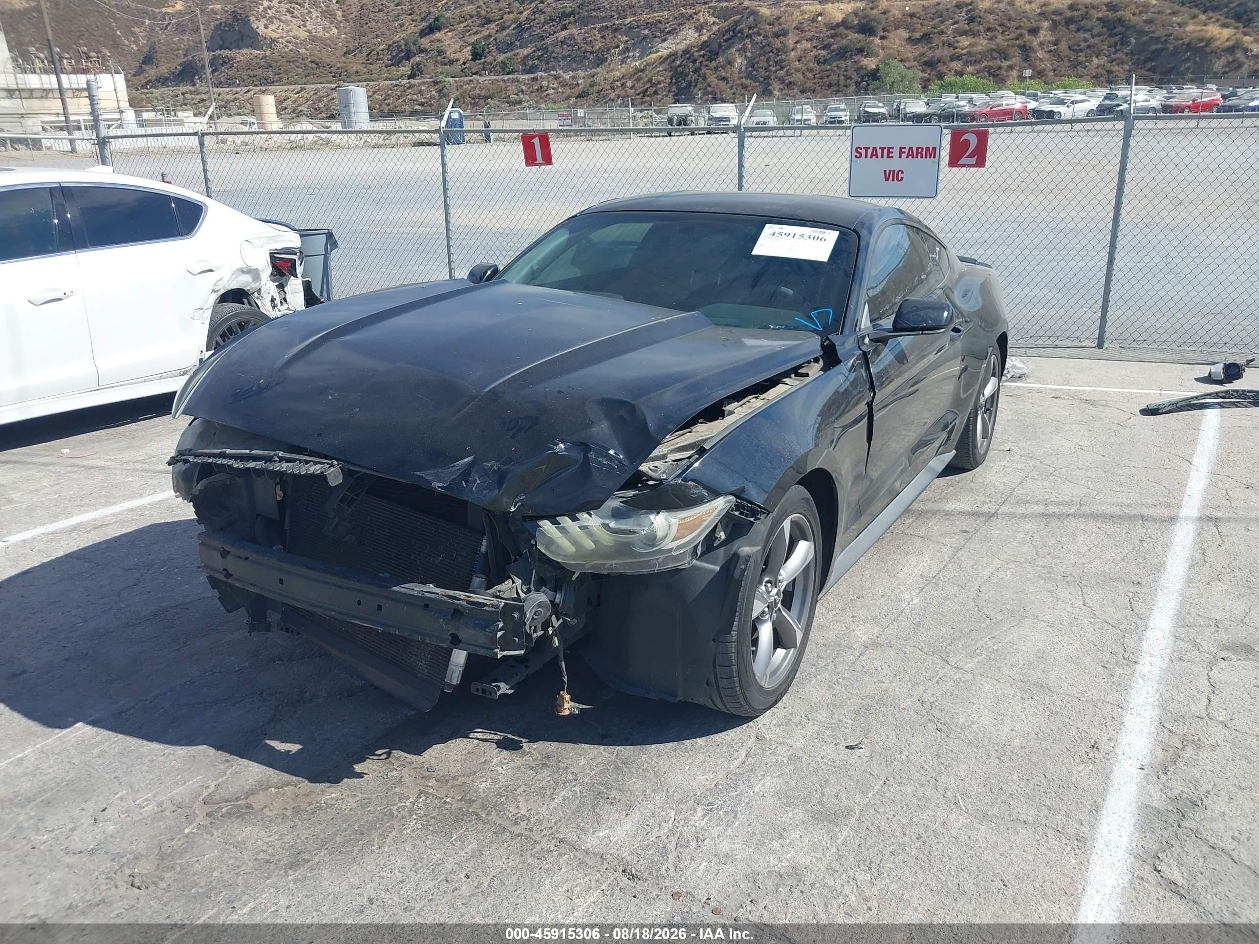 2016 Ford Mustang V6 Black vin: 1FA6P8AM1G5256754