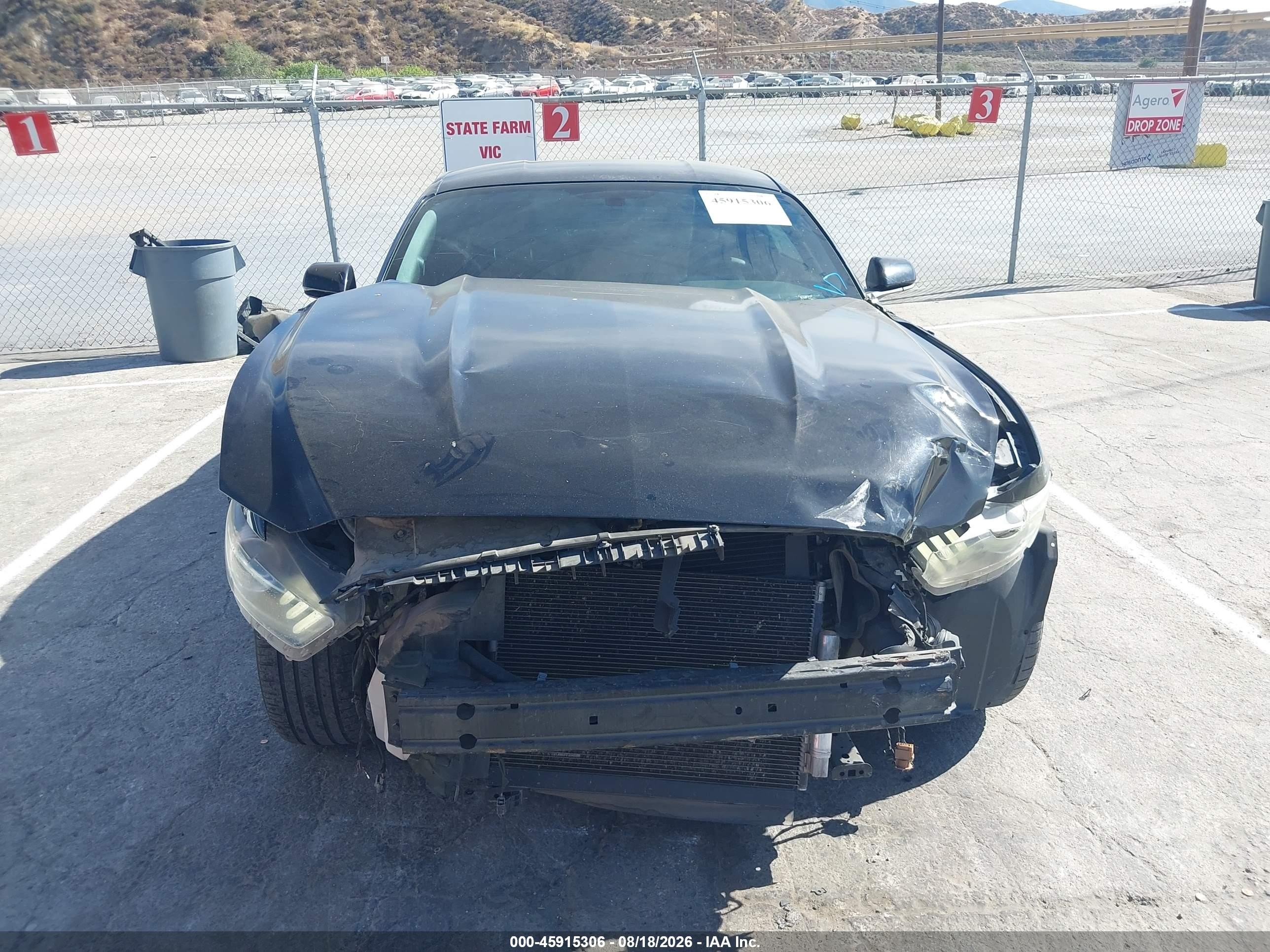 2016 Ford Mustang V6 Black vin: 1FA6P8AM1G5256754