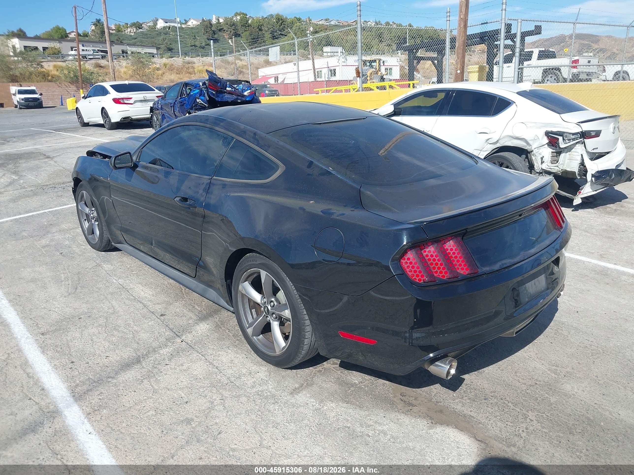 2016 Ford Mustang V6 Black vin: 1FA6P8AM1G5256754