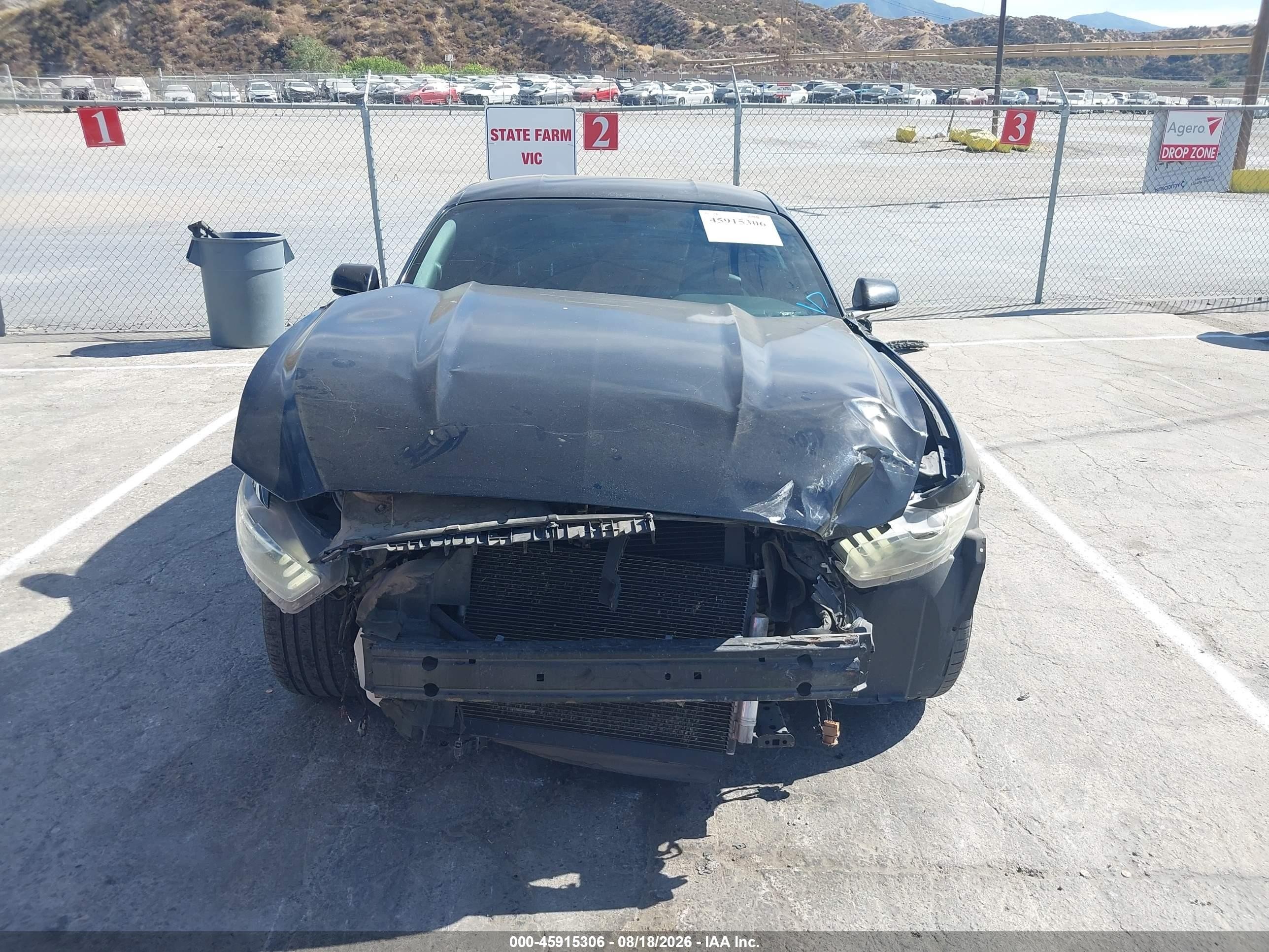 2016 Ford Mustang V6 Black vin: 1FA6P8AM1G5256754