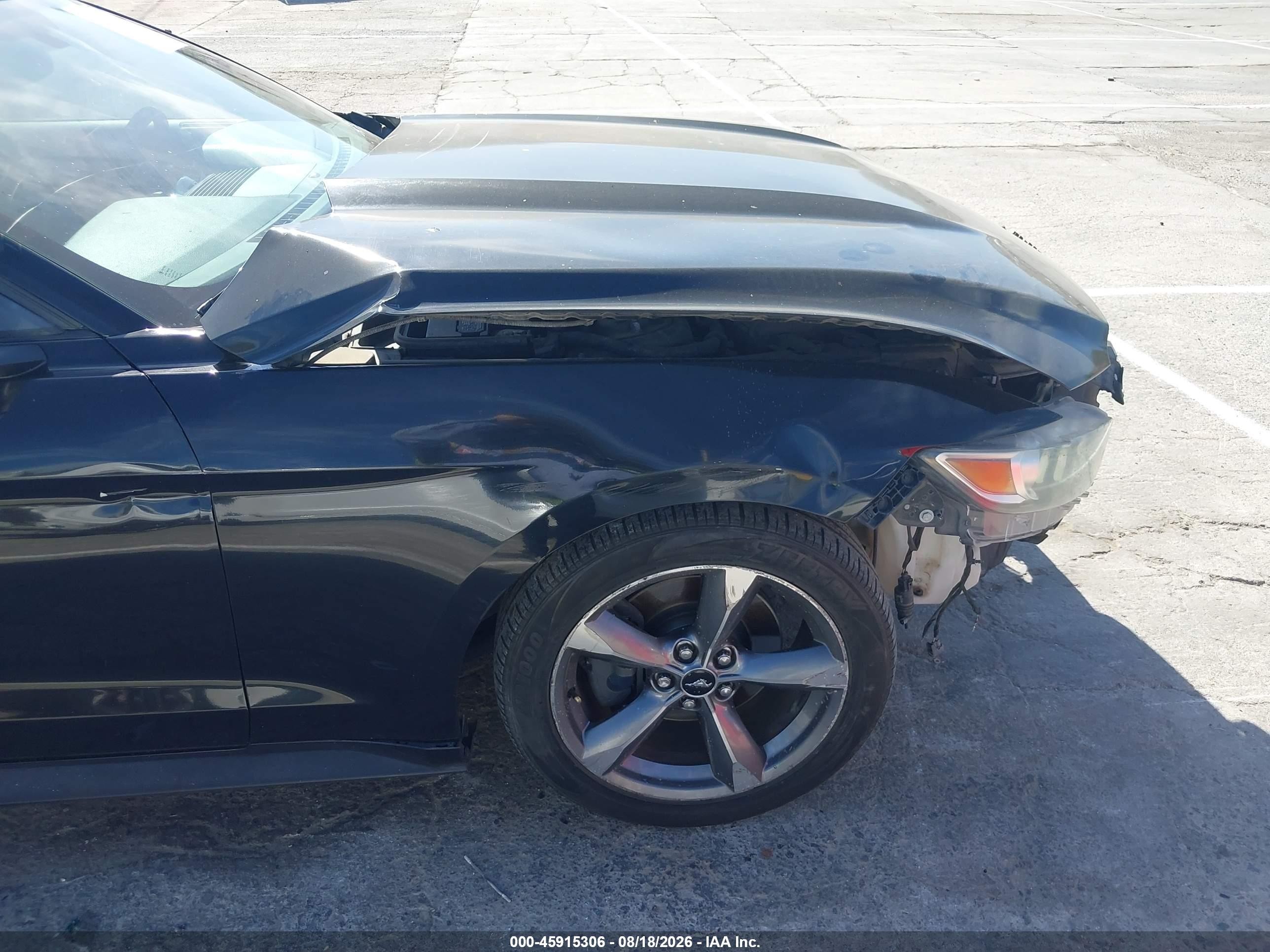 2016 Ford Mustang V6 Black vin: 1FA6P8AM1G5256754
