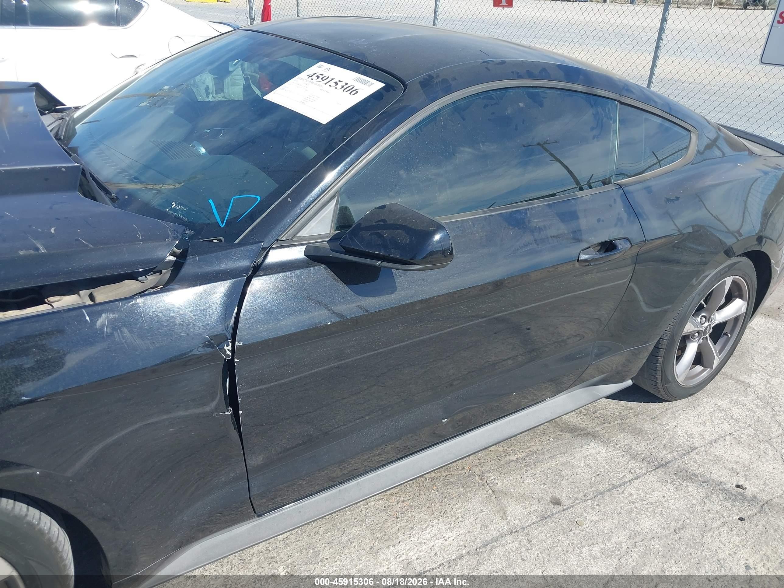 2016 Ford Mustang V6 Black vin: 1FA6P8AM1G5256754