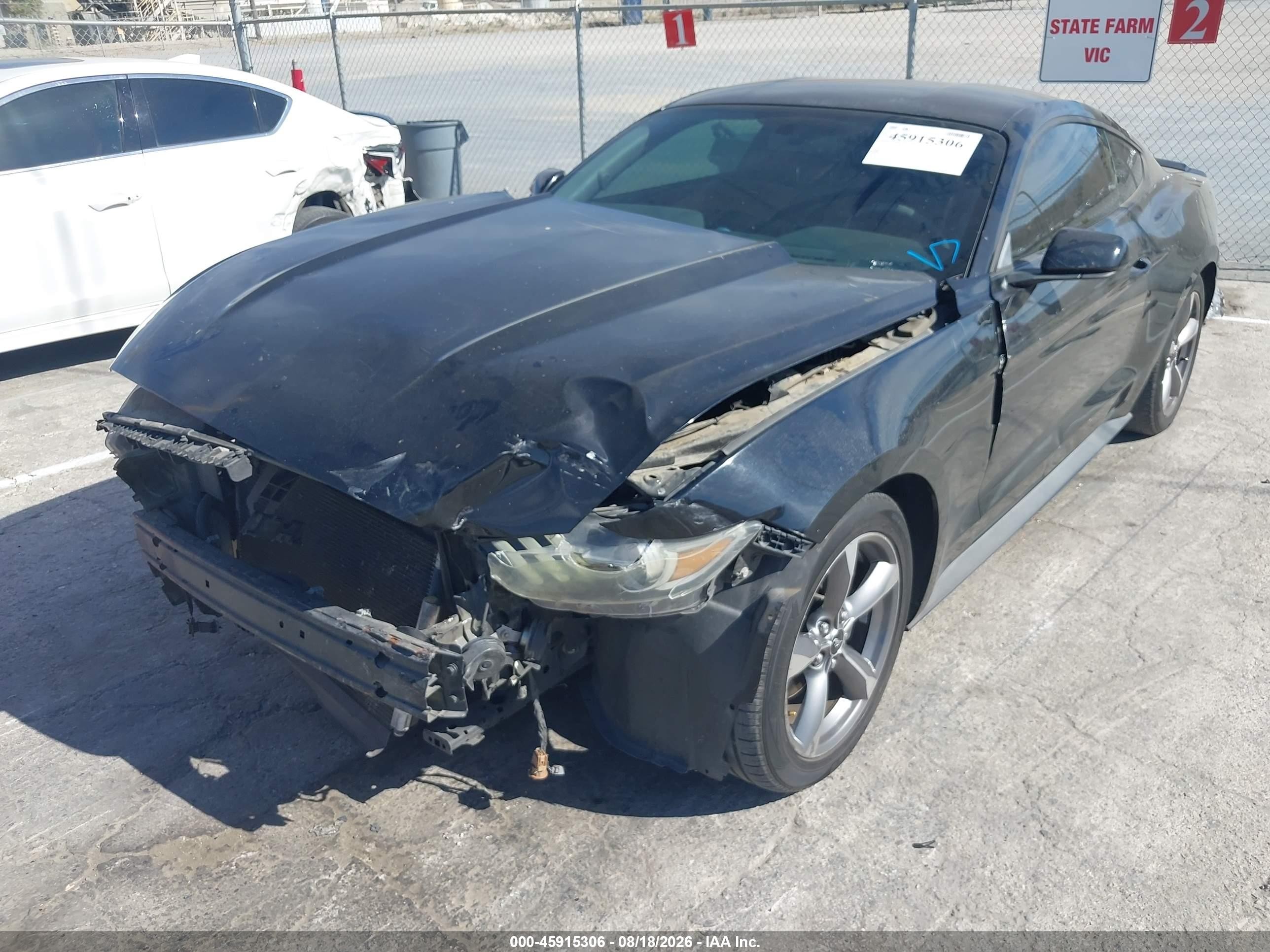 2016 Ford Mustang V6 Black vin: 1FA6P8AM1G5256754