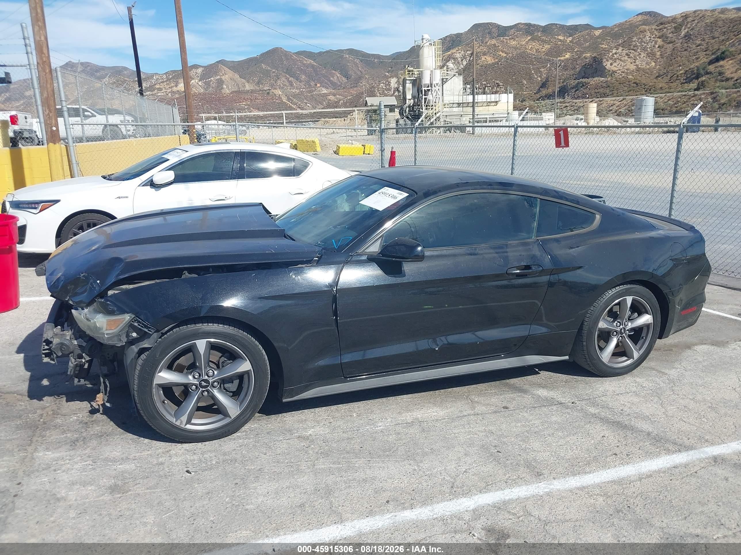 2016 Ford Mustang V6 Black vin: 1FA6P8AM1G5256754