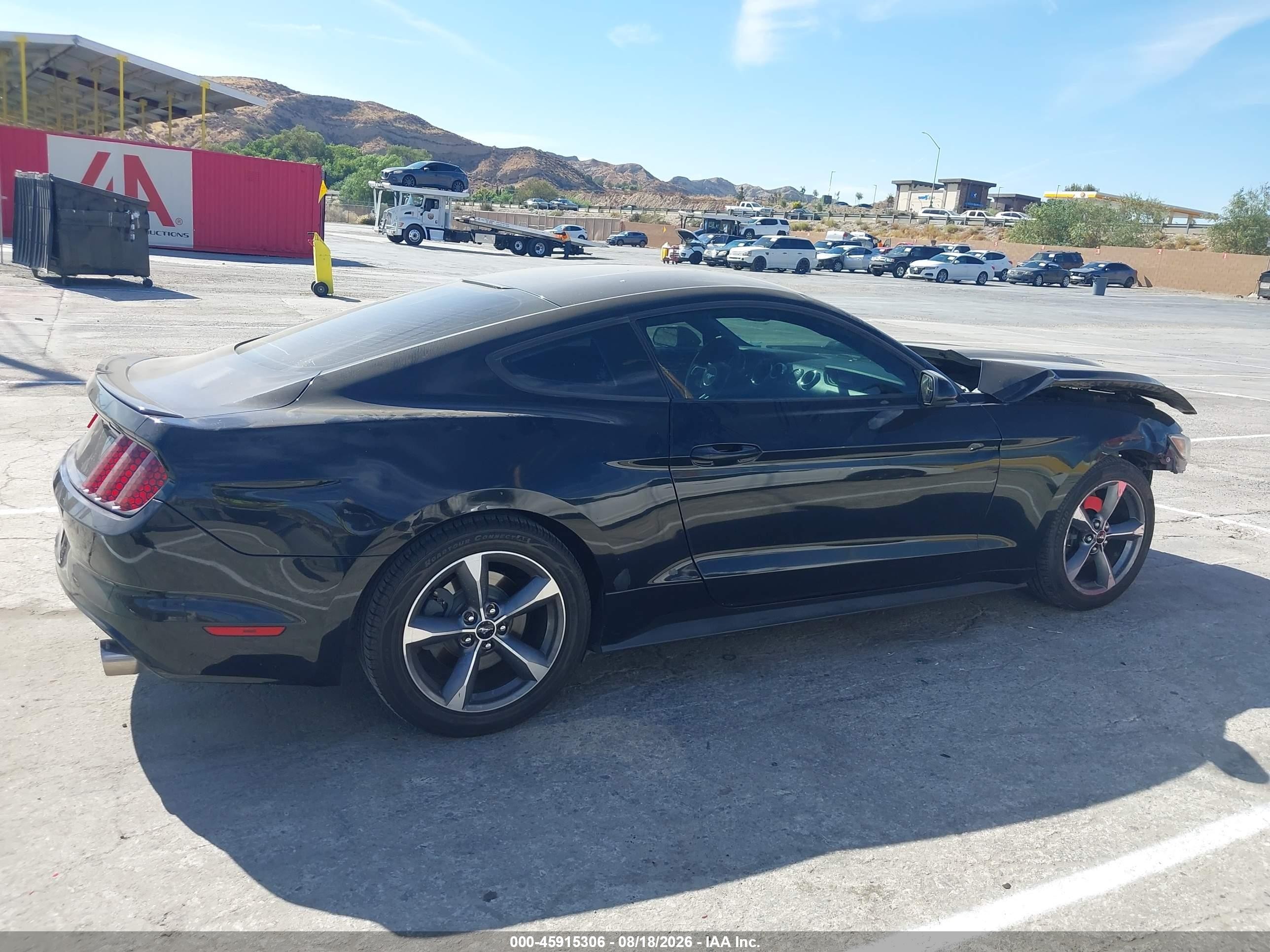 2016 Ford Mustang V6 Black vin: 1FA6P8AM1G5256754