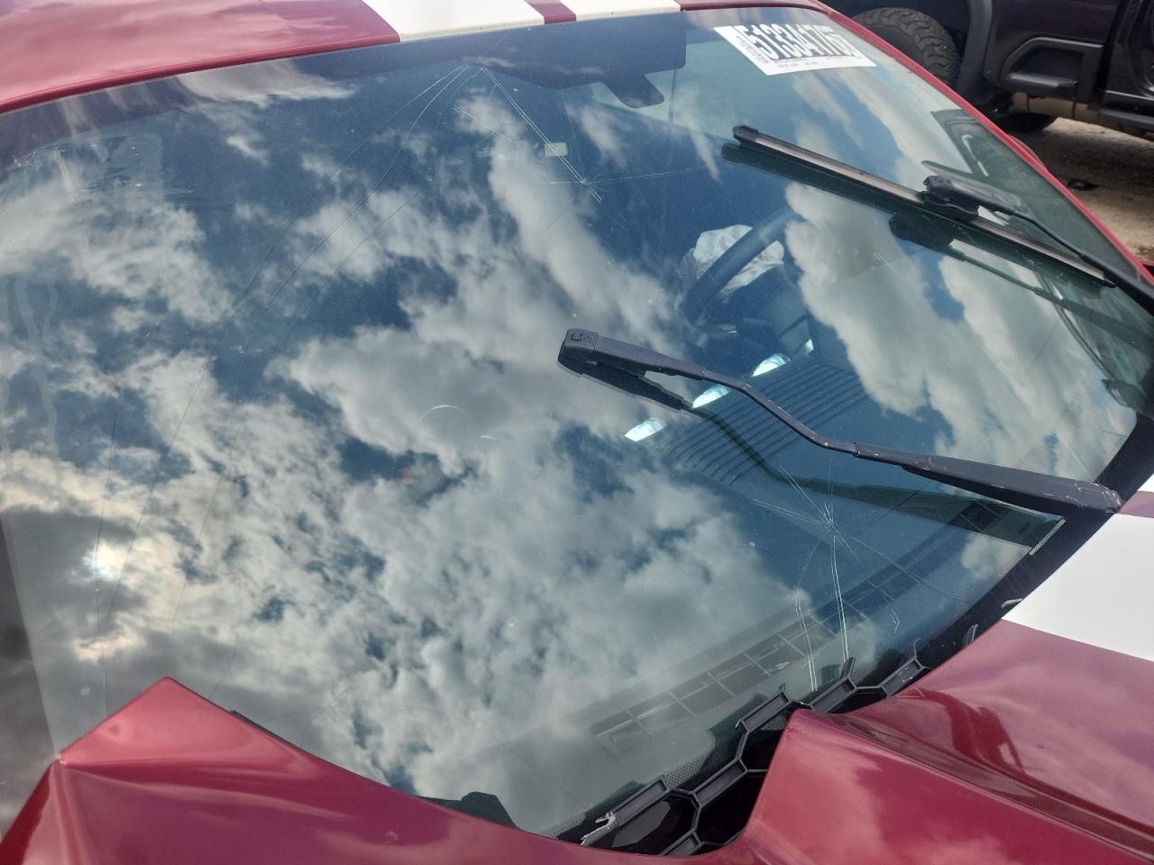 2017 Ford Mustang Red vin: 1FA6P8AM1H5264161 Damage: Windshield, Cracked, > 12 Inches