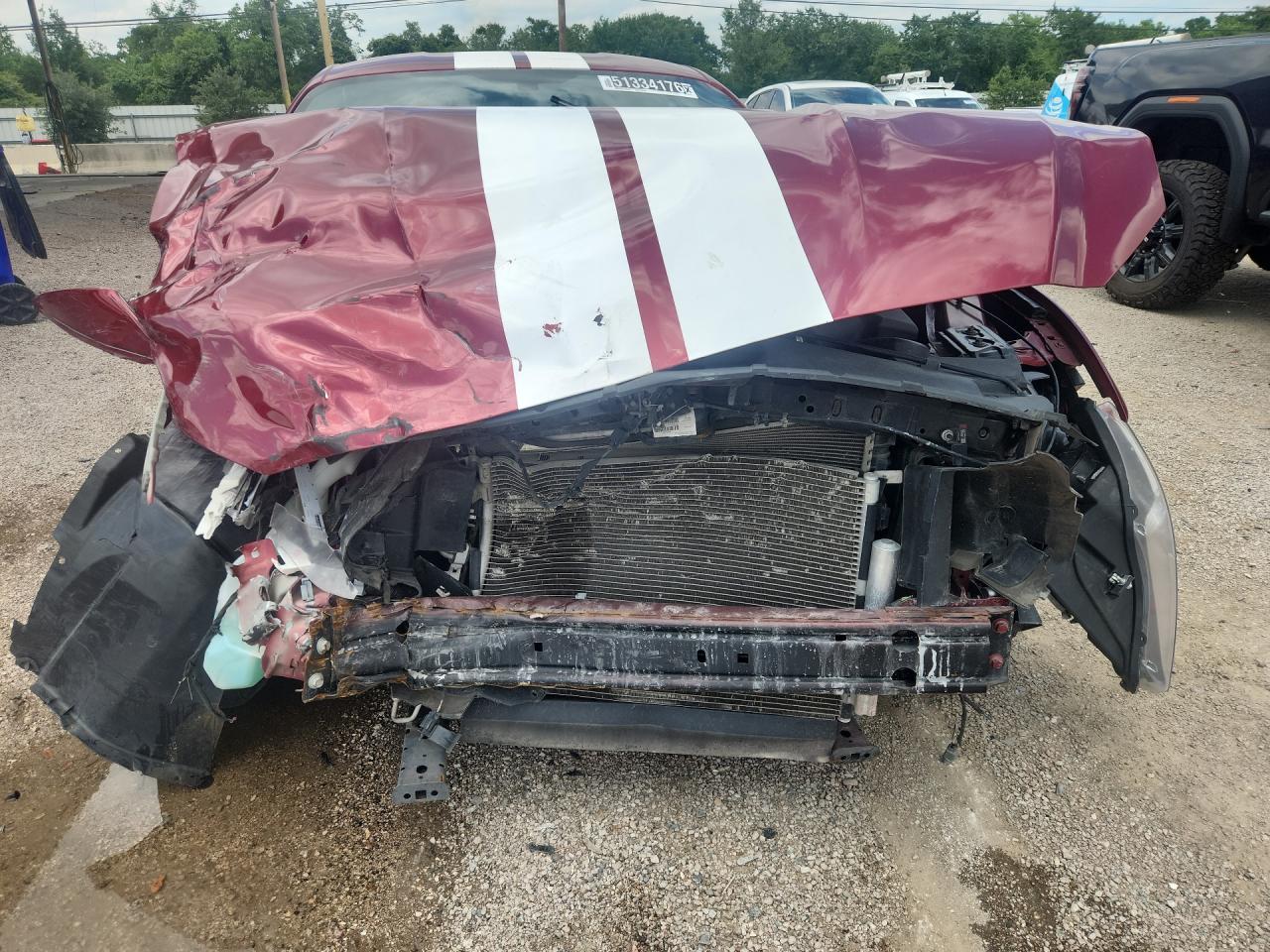 2017 Ford Mustang Red vin: 1FA6P8AM1H5264161 Damage: Front Bumper Reinforcement, Broken, Replacement Required