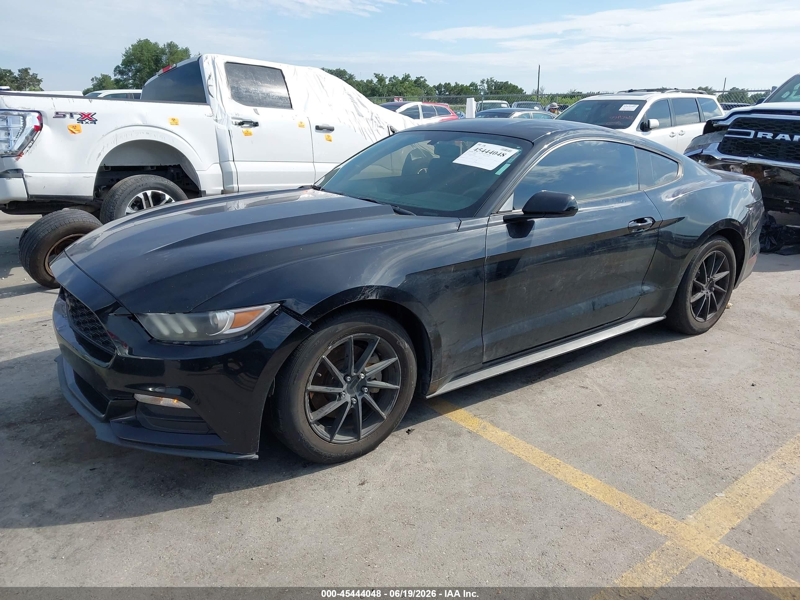 2017 Ford Mustang V6 Black vin: 1FA6P8AM1H5285642