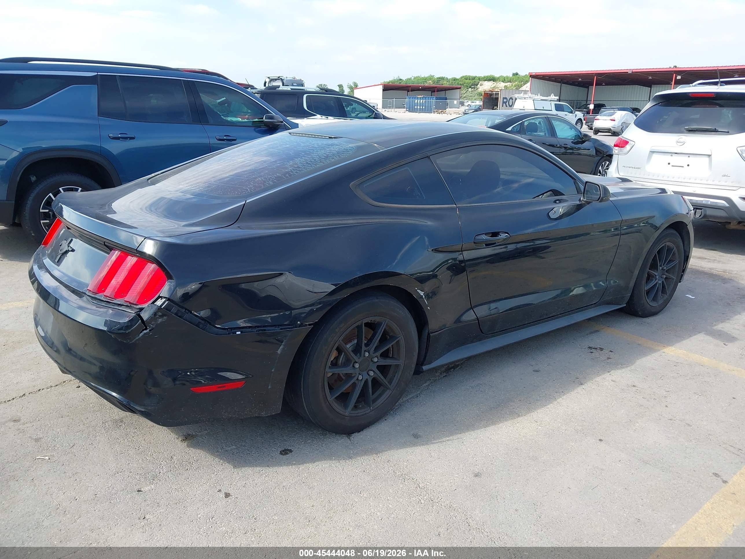 2017 Ford Mustang V6 Black vin: 1FA6P8AM1H5285642