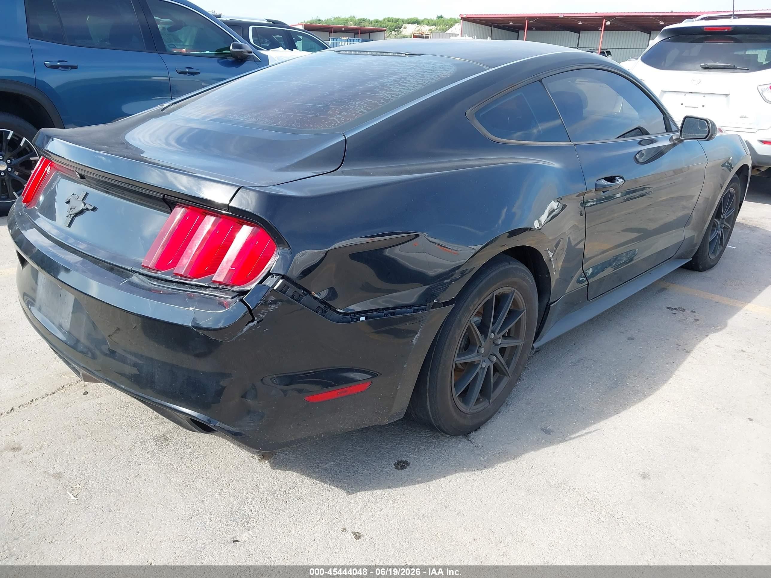 2017 Ford Mustang V6 Black vin: 1FA6P8AM1H5285642