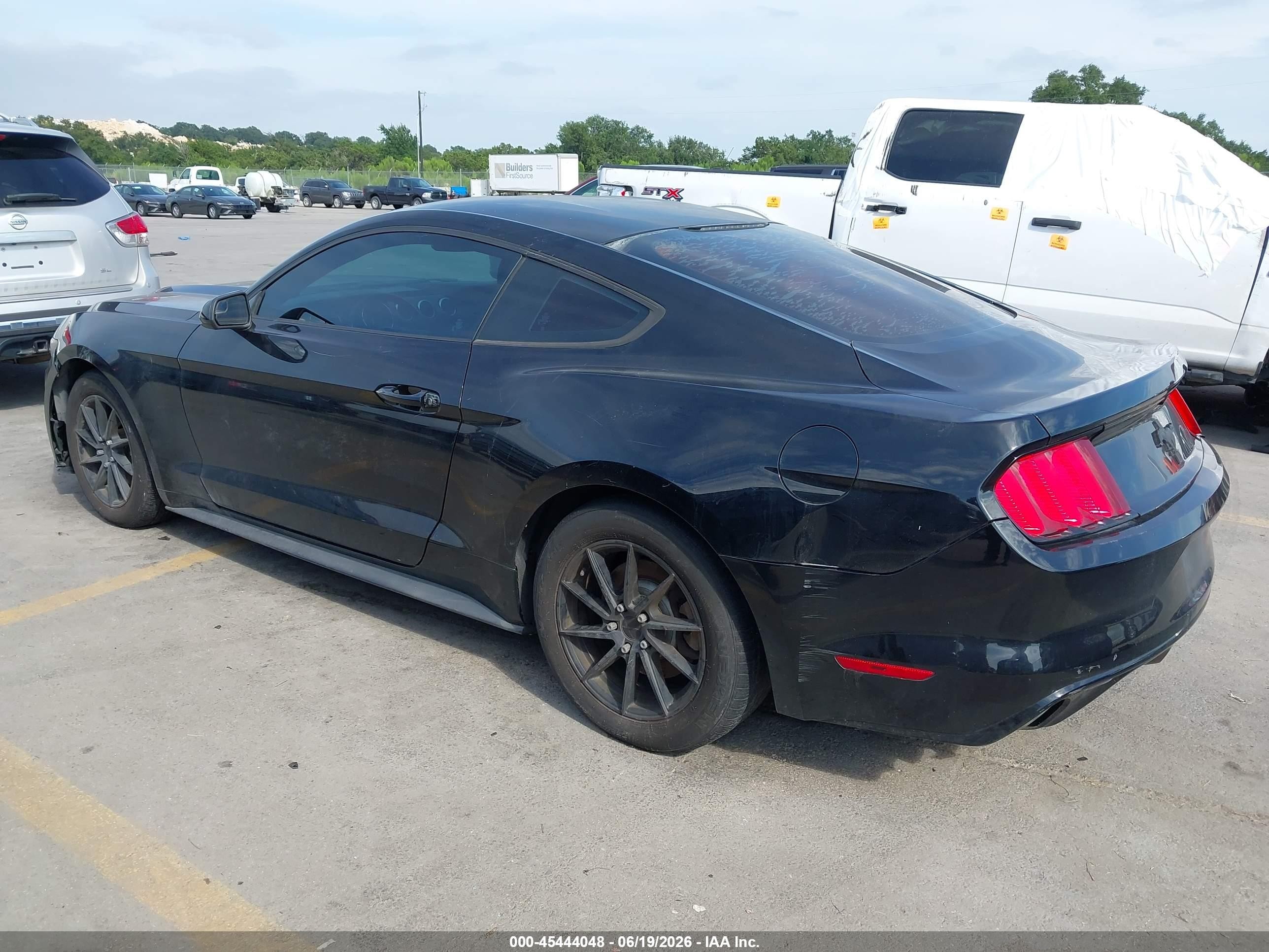 2017 Ford Mustang V6 Black vin: 1FA6P8AM1H5285642