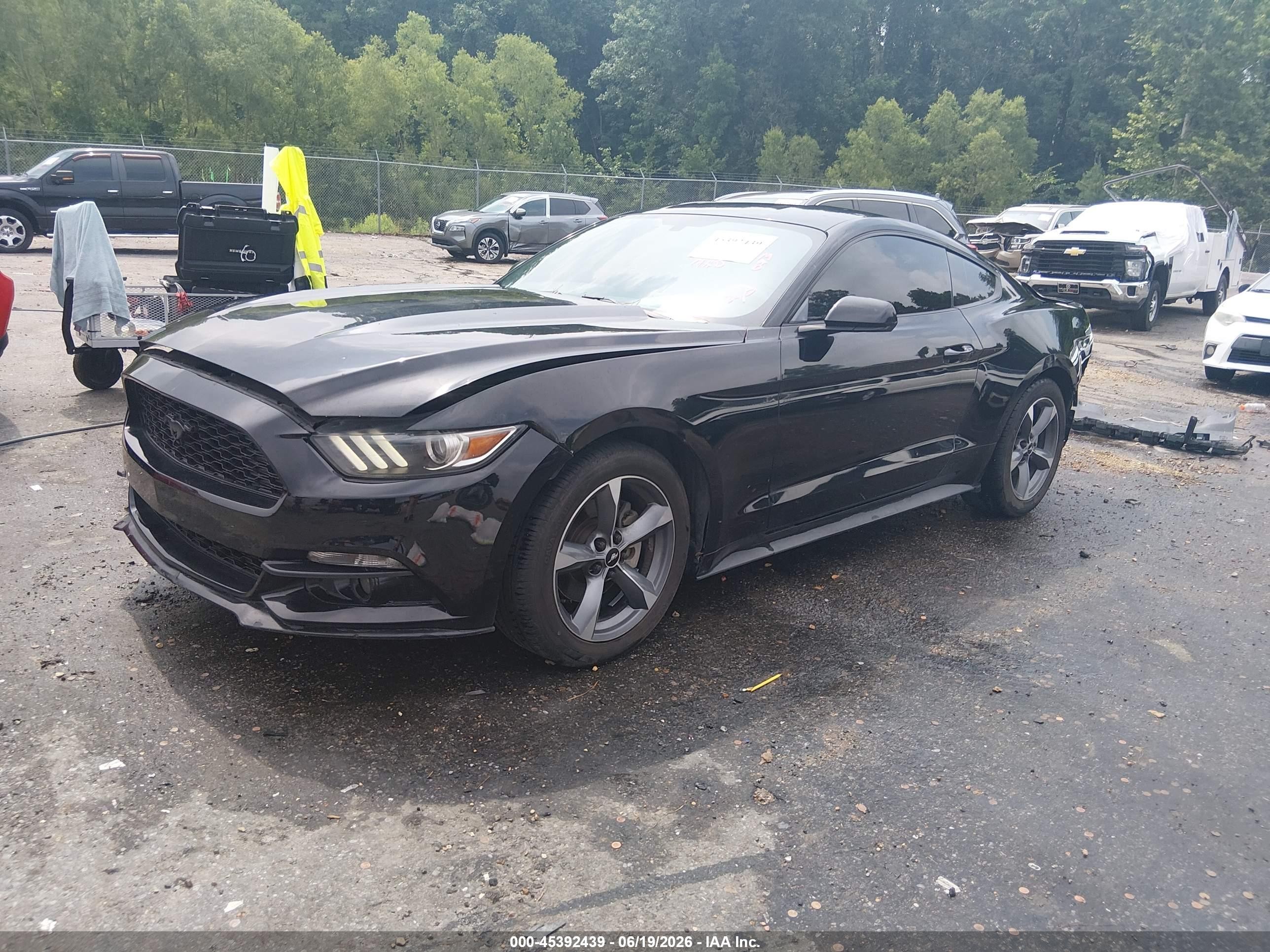 2015 Ford Mustang V6 Black vin: 1FA6P8AM2F5374018