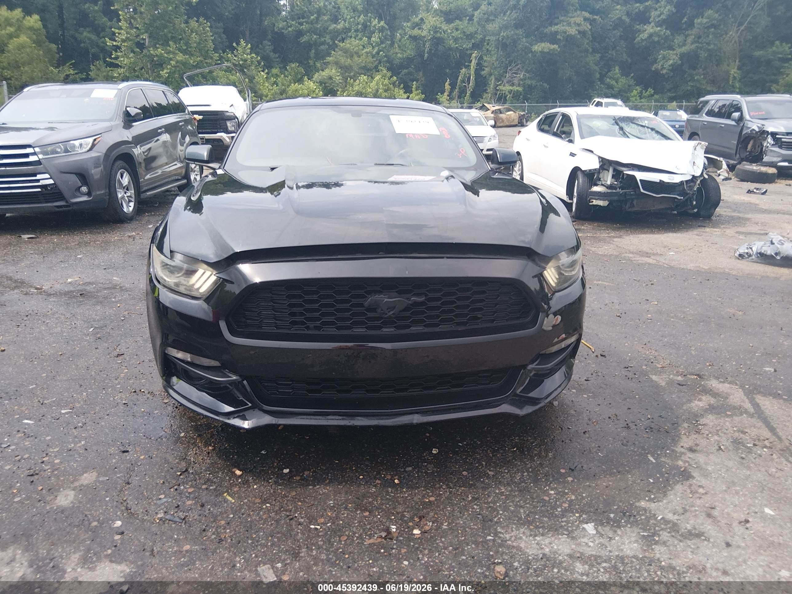 2015 Ford Mustang V6 Black vin: 1FA6P8AM2F5374018