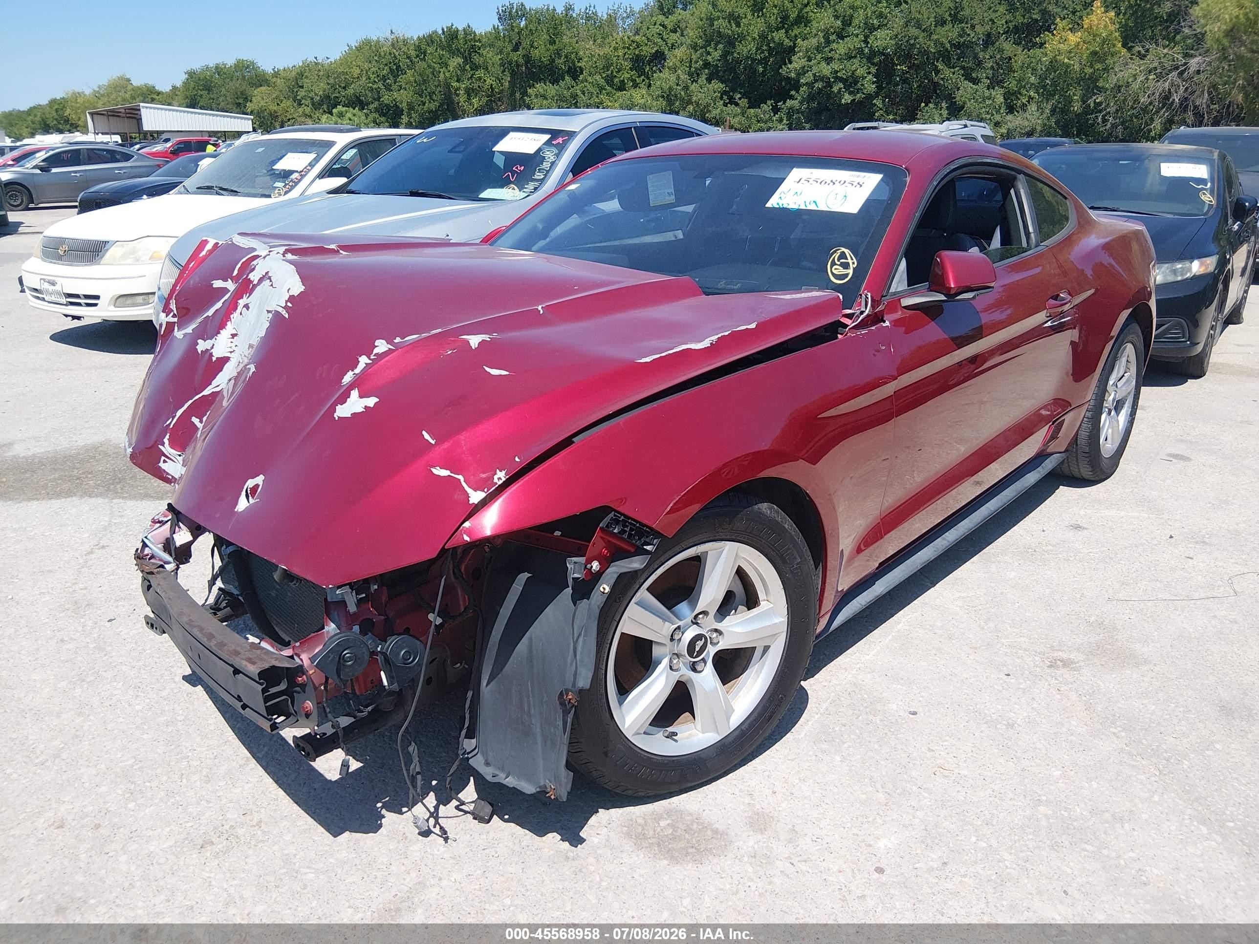 2015 Ford Mustang V6 Red vin: 1FA6P8AM2F5374343