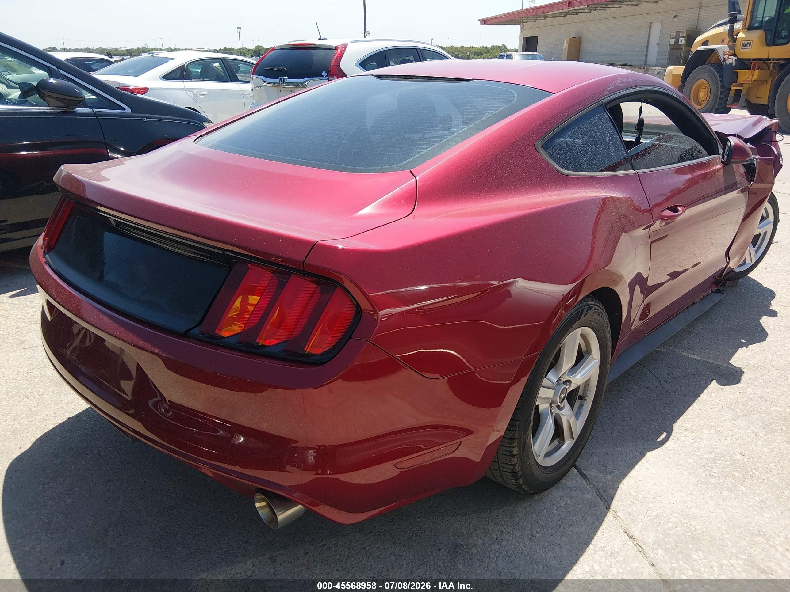 2015 Ford Mustang V6 Red vin: 1FA6P8AM2F5374343