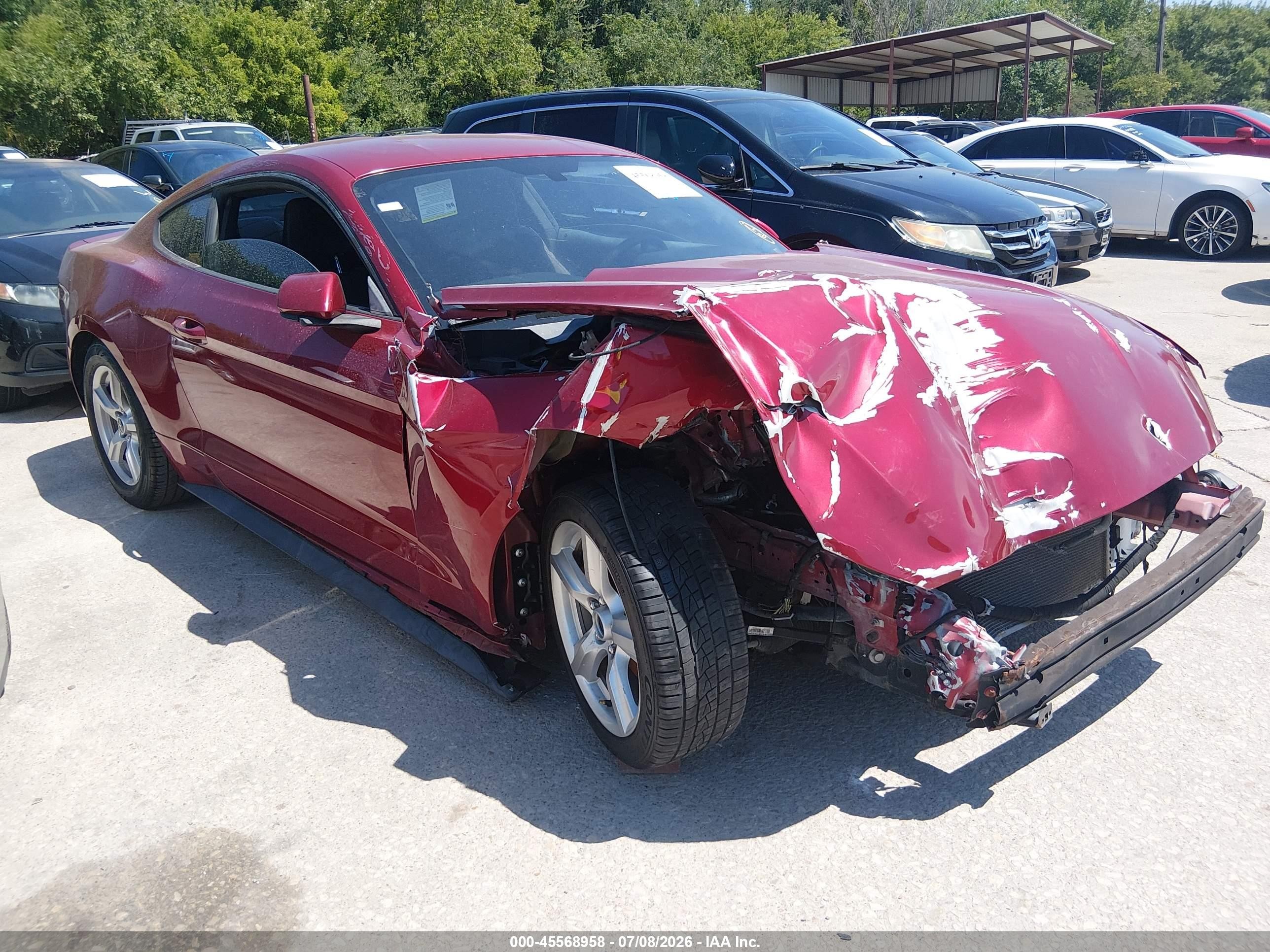 2015 Ford Mustang V6 Red vin: 1FA6P8AM2F5374343