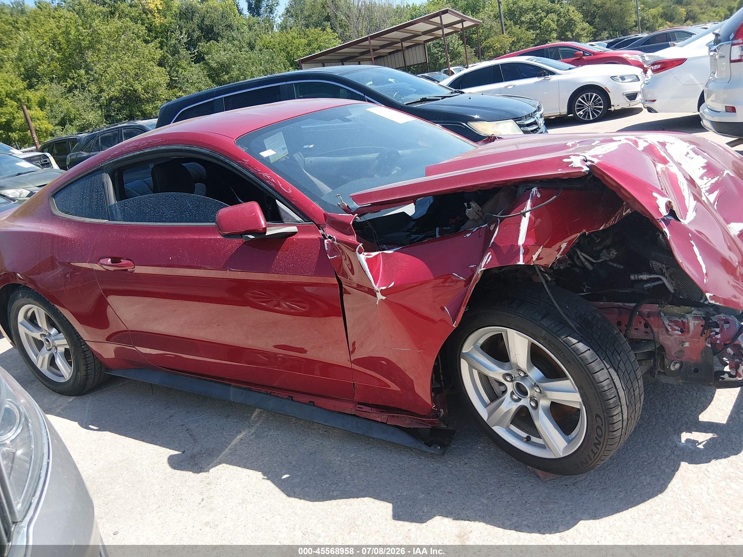 2015 Ford Mustang V6 Red vin: 1FA6P8AM2F5374343