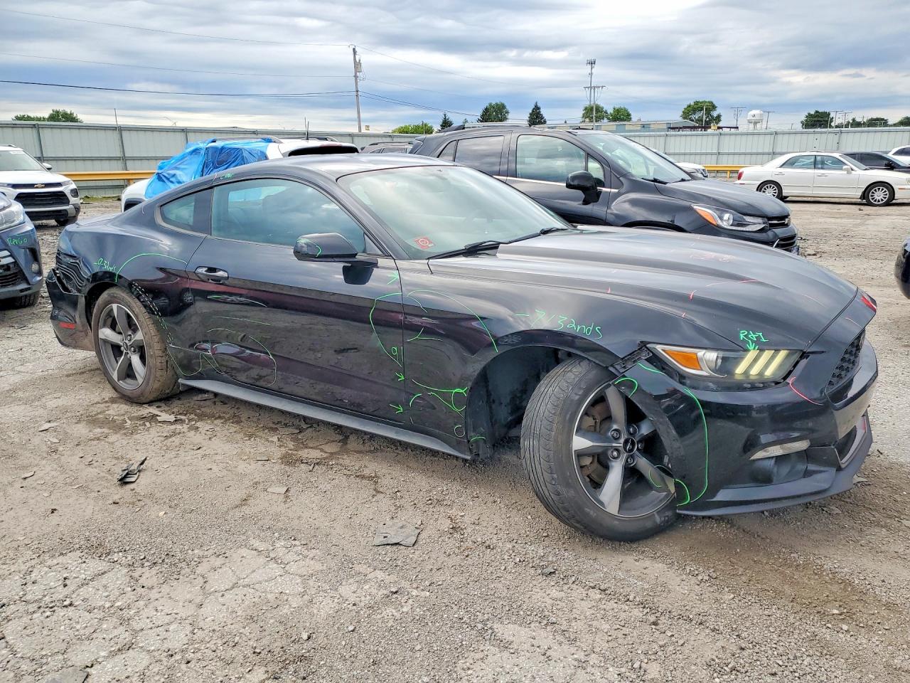 2016 Ford Mustang Black vin: 1FA6P8AM2G5245536