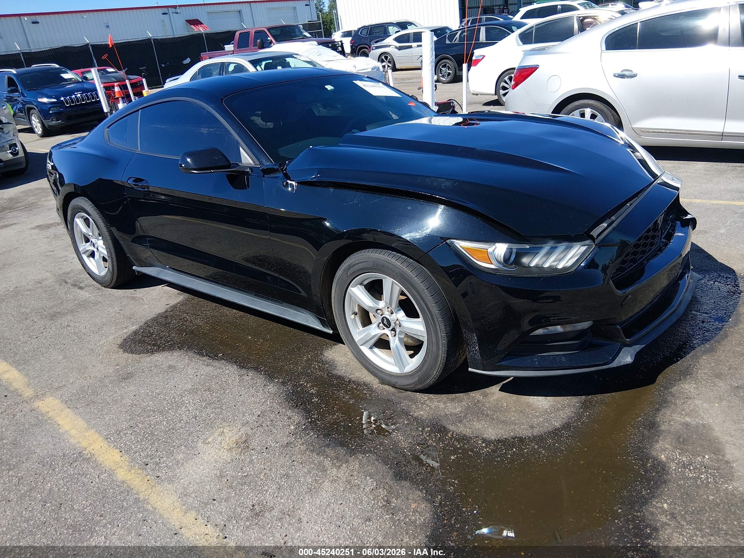 2015 Ford Mustang V6 Black vin: 1FA6P8AM3F5341769
